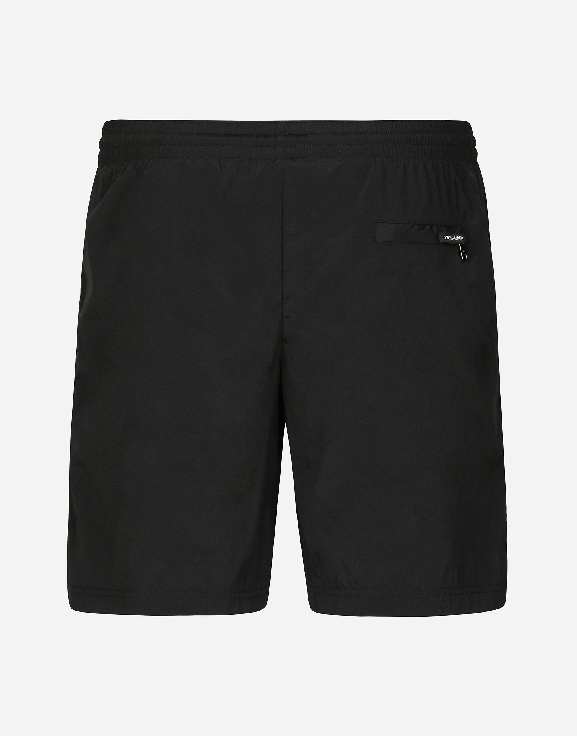Dolce & Gabbana Dg-print Drawstring Swim Shorts In Black