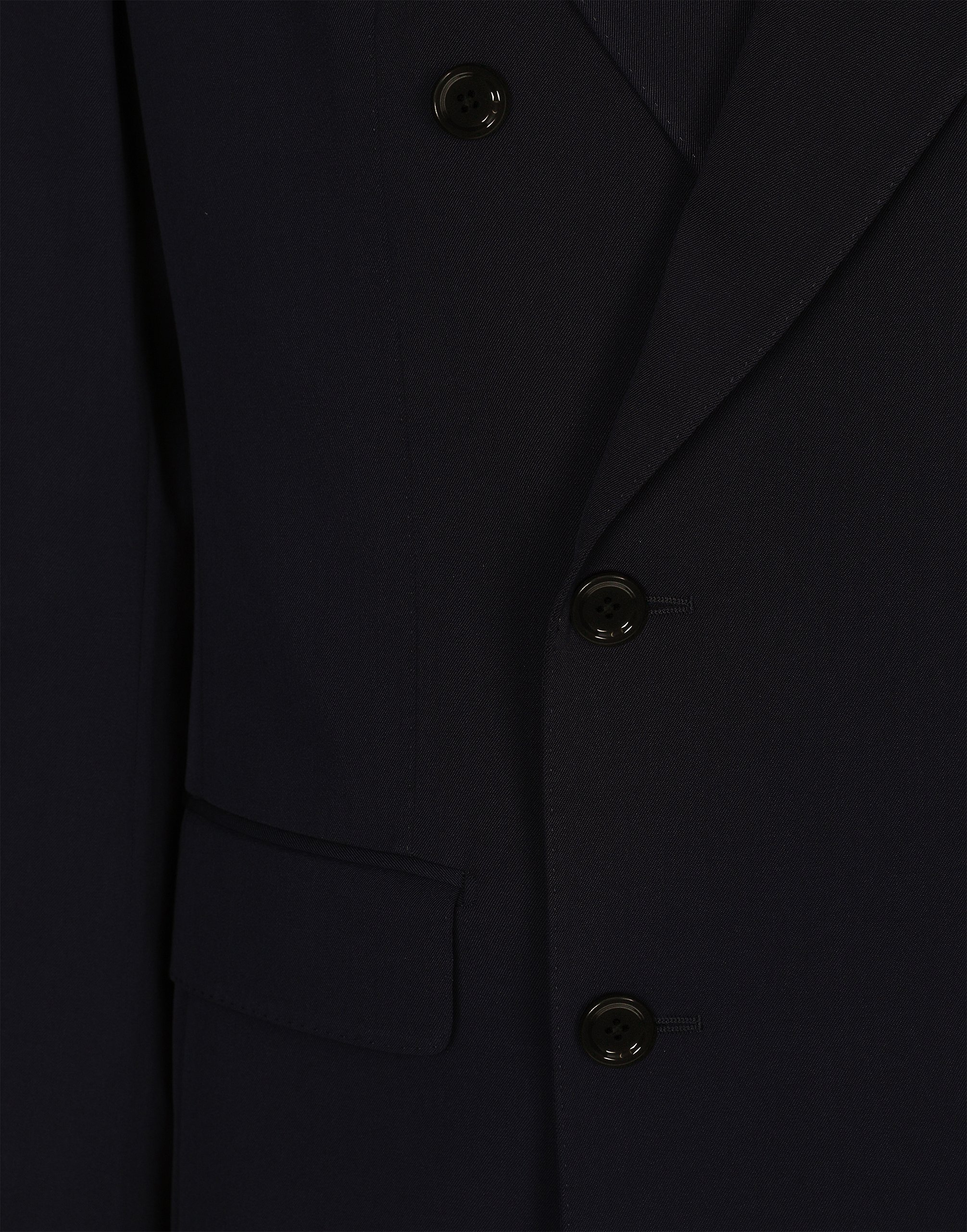 Wool twill double-breasted jacket