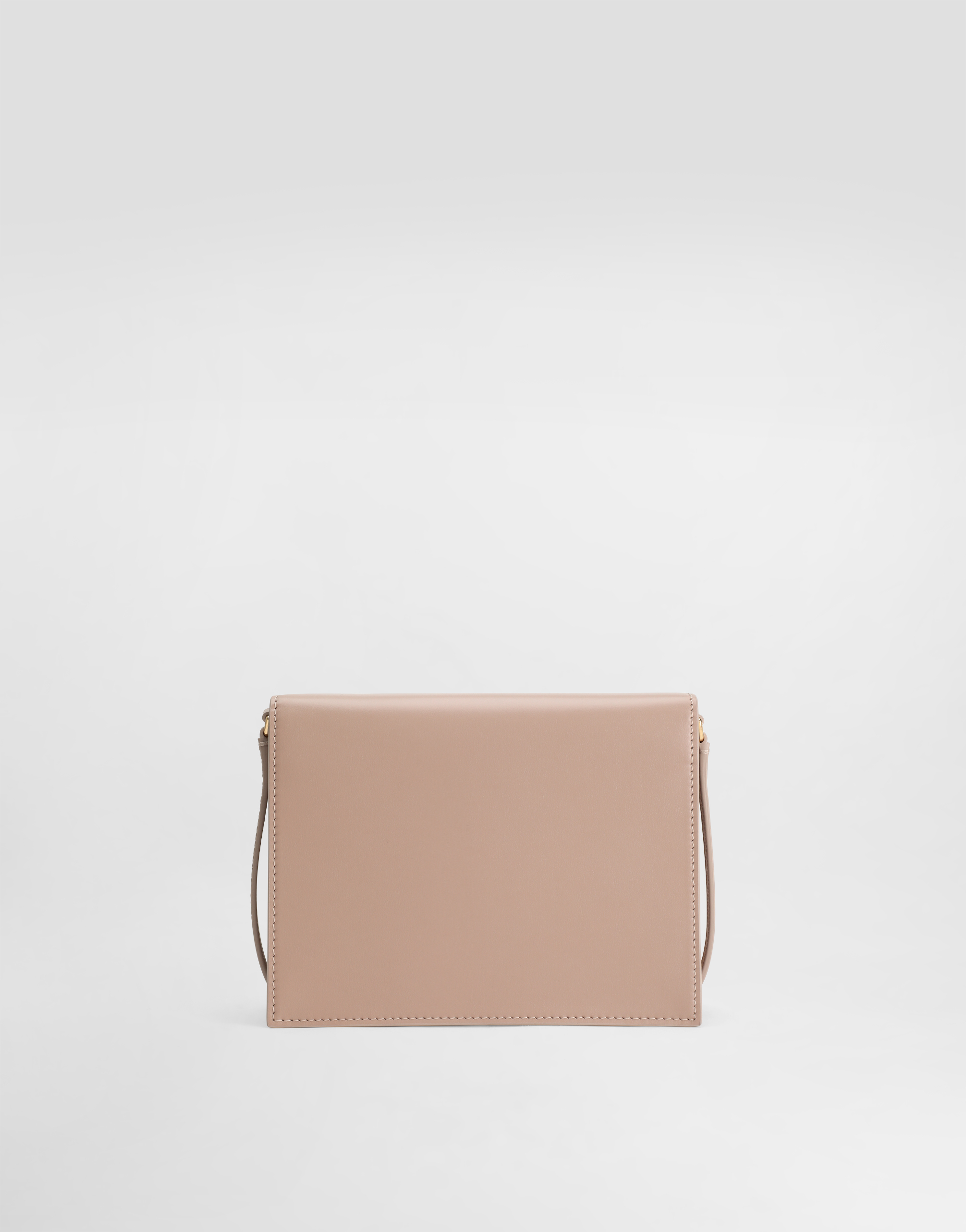 Dolce & Gabbana Dg Logo Crossbody Bag In Calf Leather In Pale Pink
