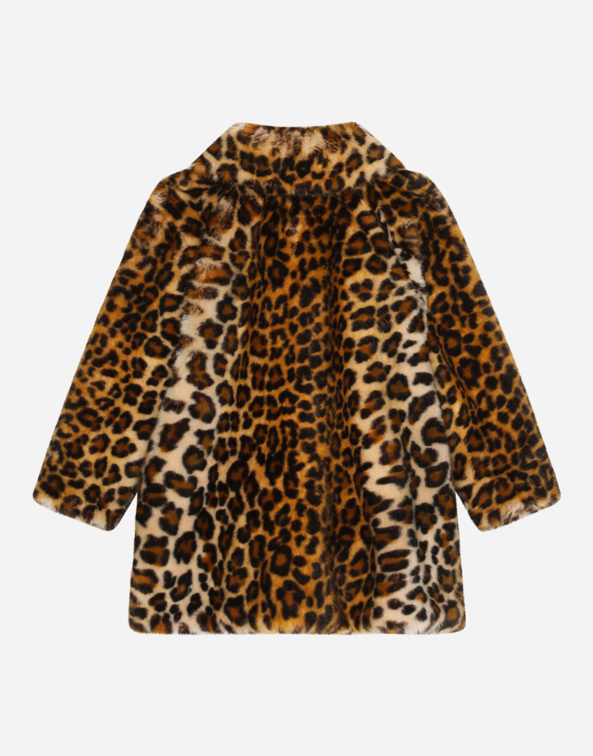 DOLCE & GABBANA LEOPARD-PRINT FAUX FUR COAT