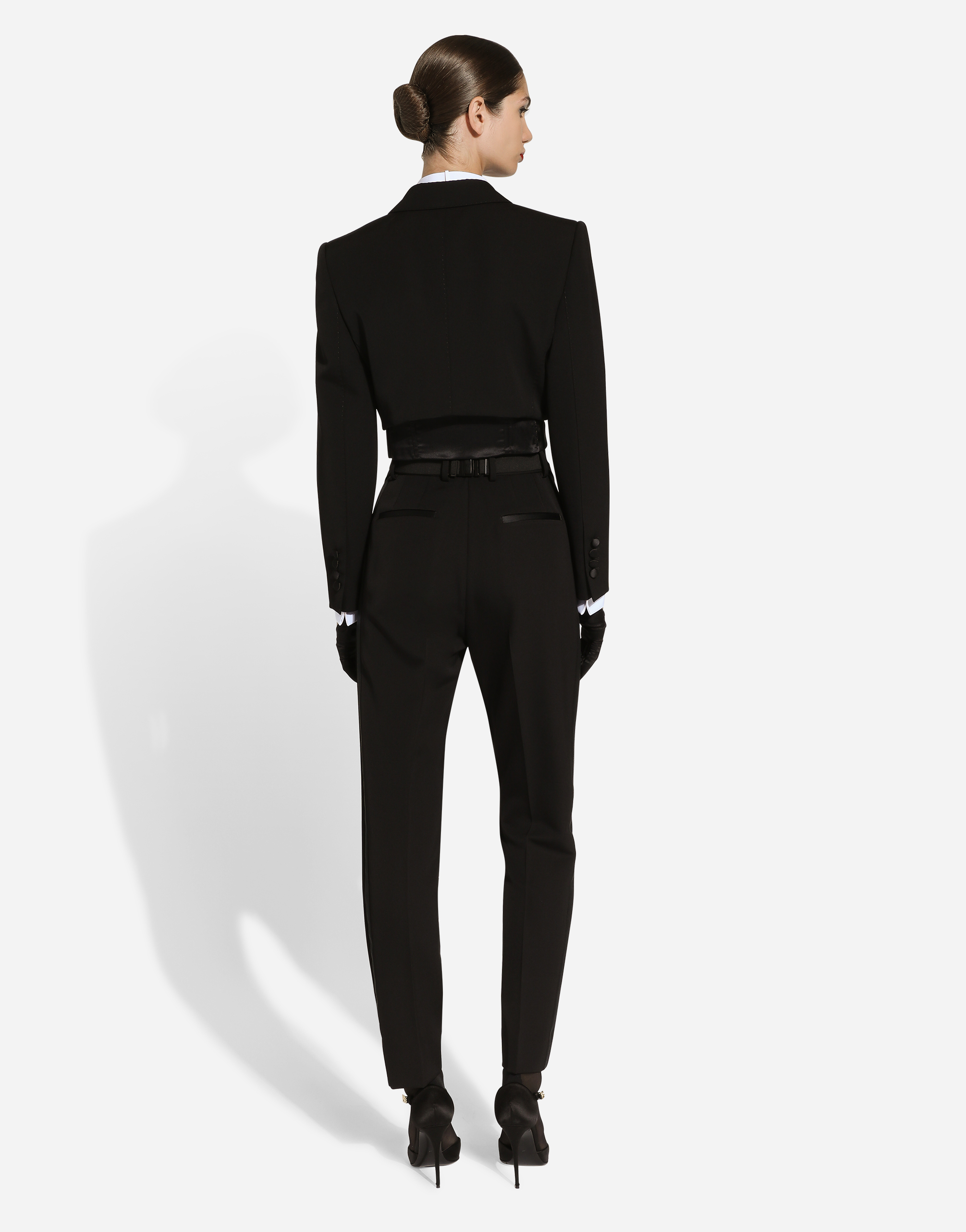 Wool gabardine Spencer tuxedo jacket