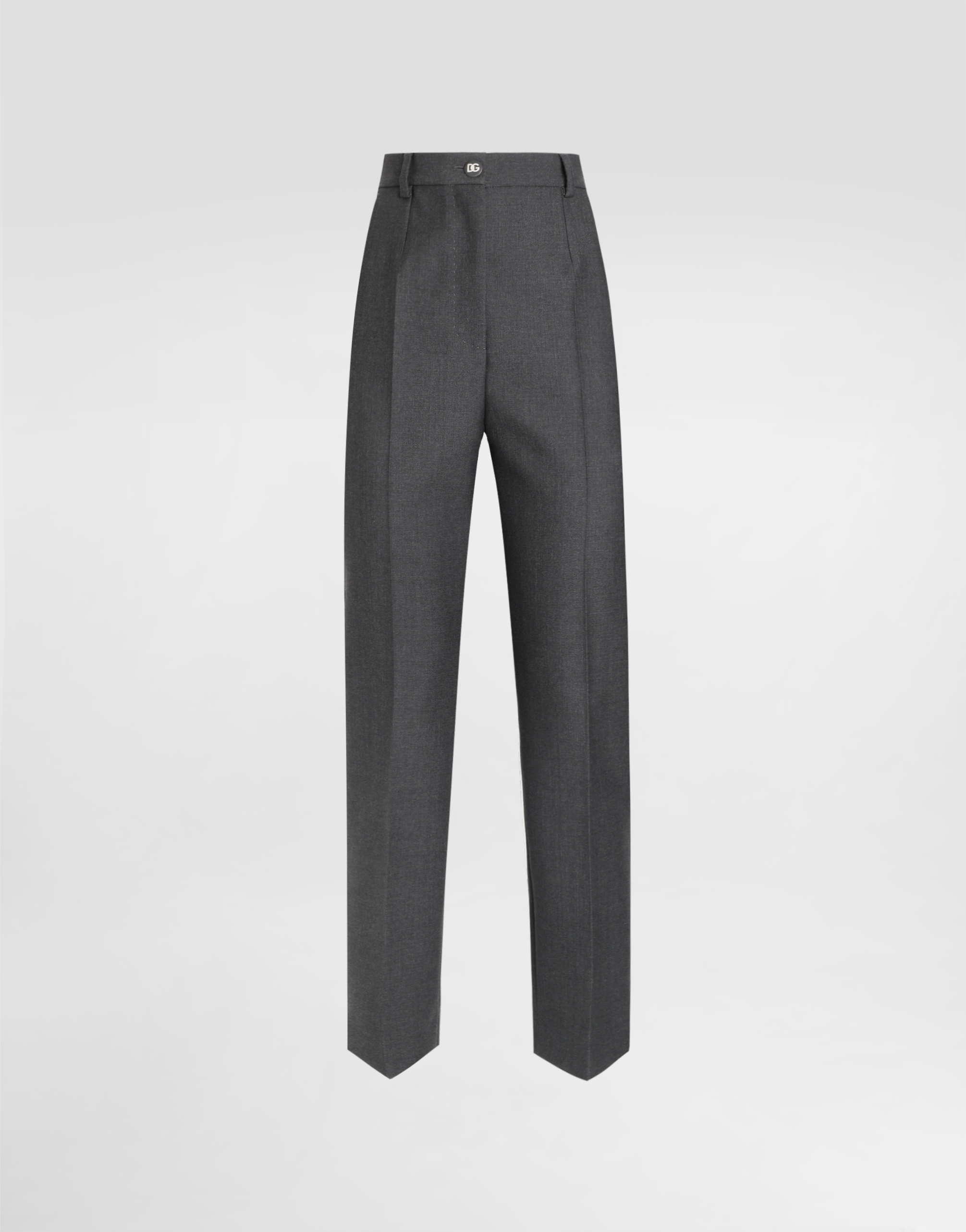 Dolce & Gabbana Tailored Woolen Pants - Woman Pants And Shorts Gray