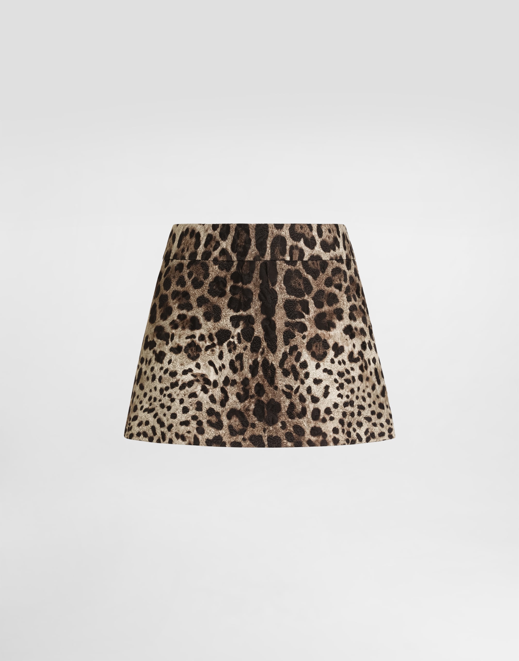 Leo-print brocade mini skirt in Print for Women | Dolce&Gabbana® US