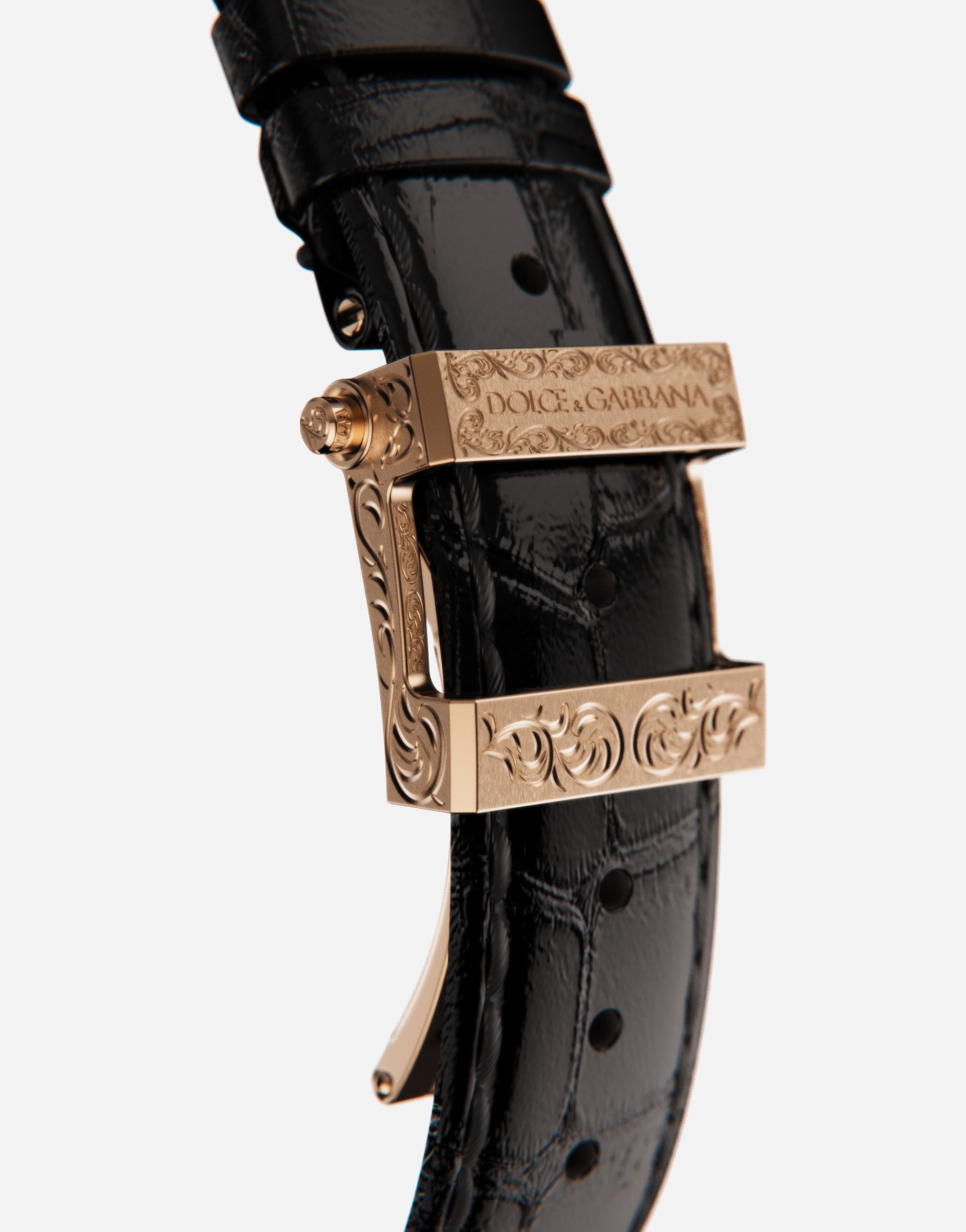 Shop Dolce & Gabbana Gold And Mother-of-pearl Watch In Black