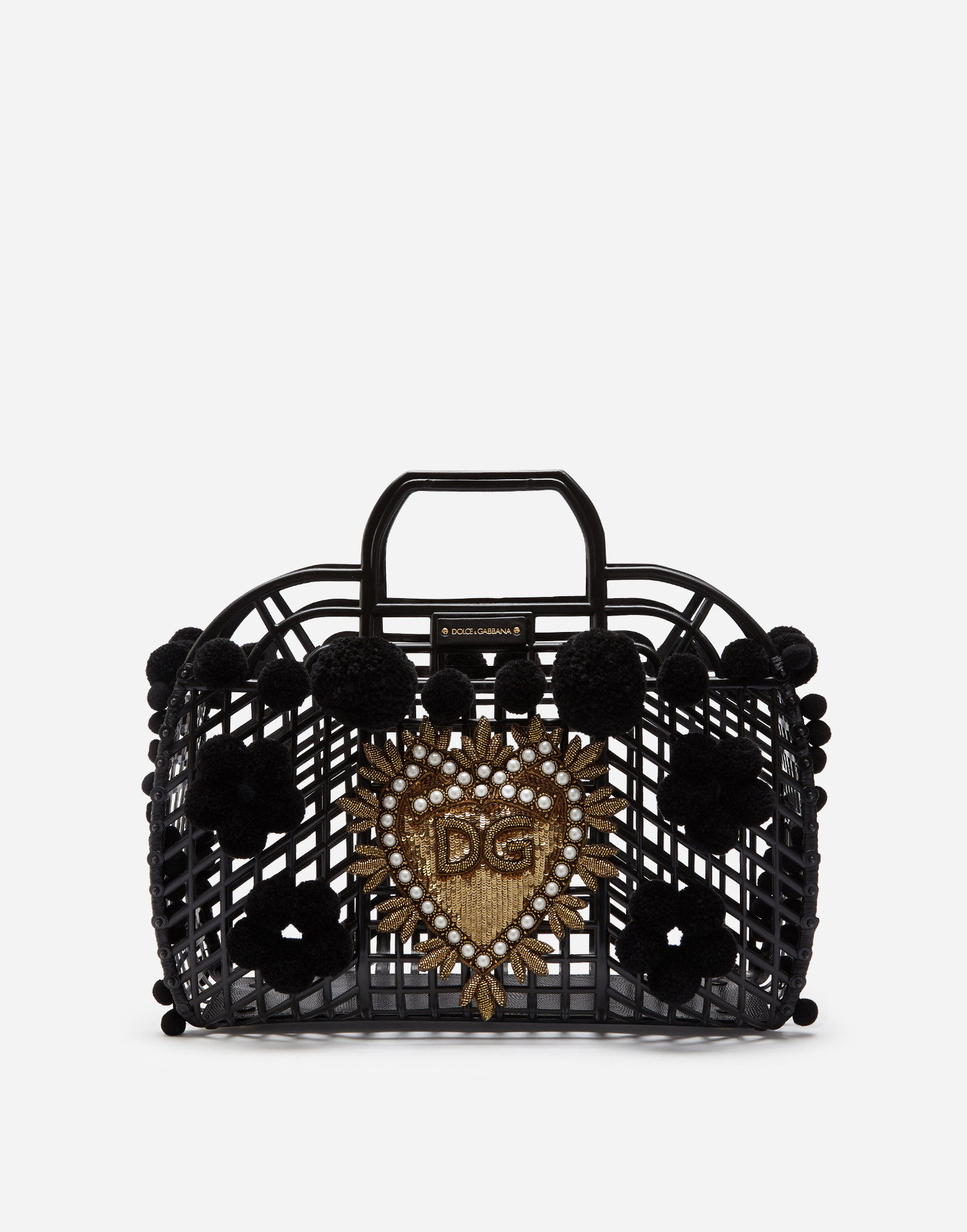 Pvc Kendra shopping bag with embroidery