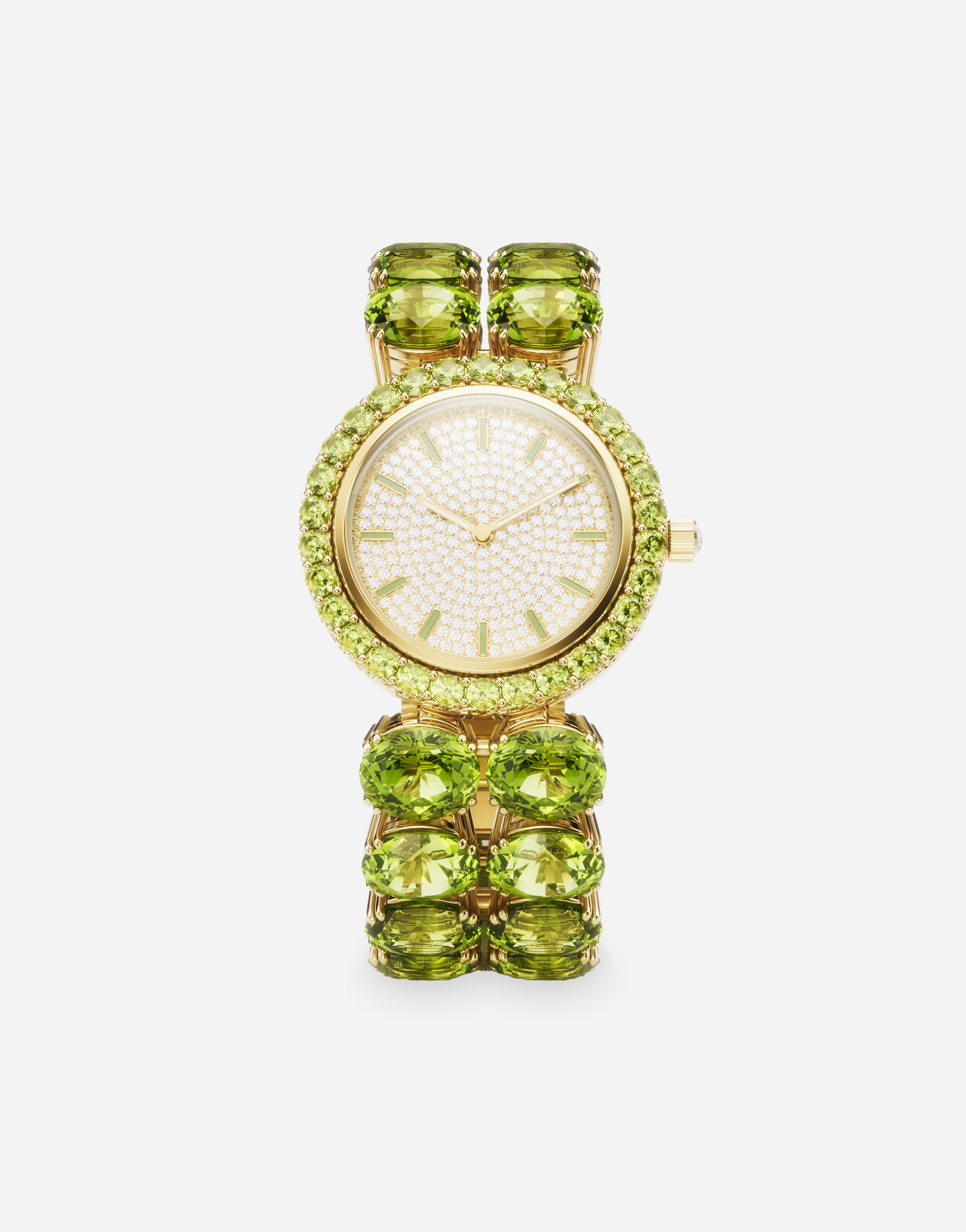 Dolce & Gabbana Anna Watch In Yellow Gold 18kt And Peridots In ゴールド