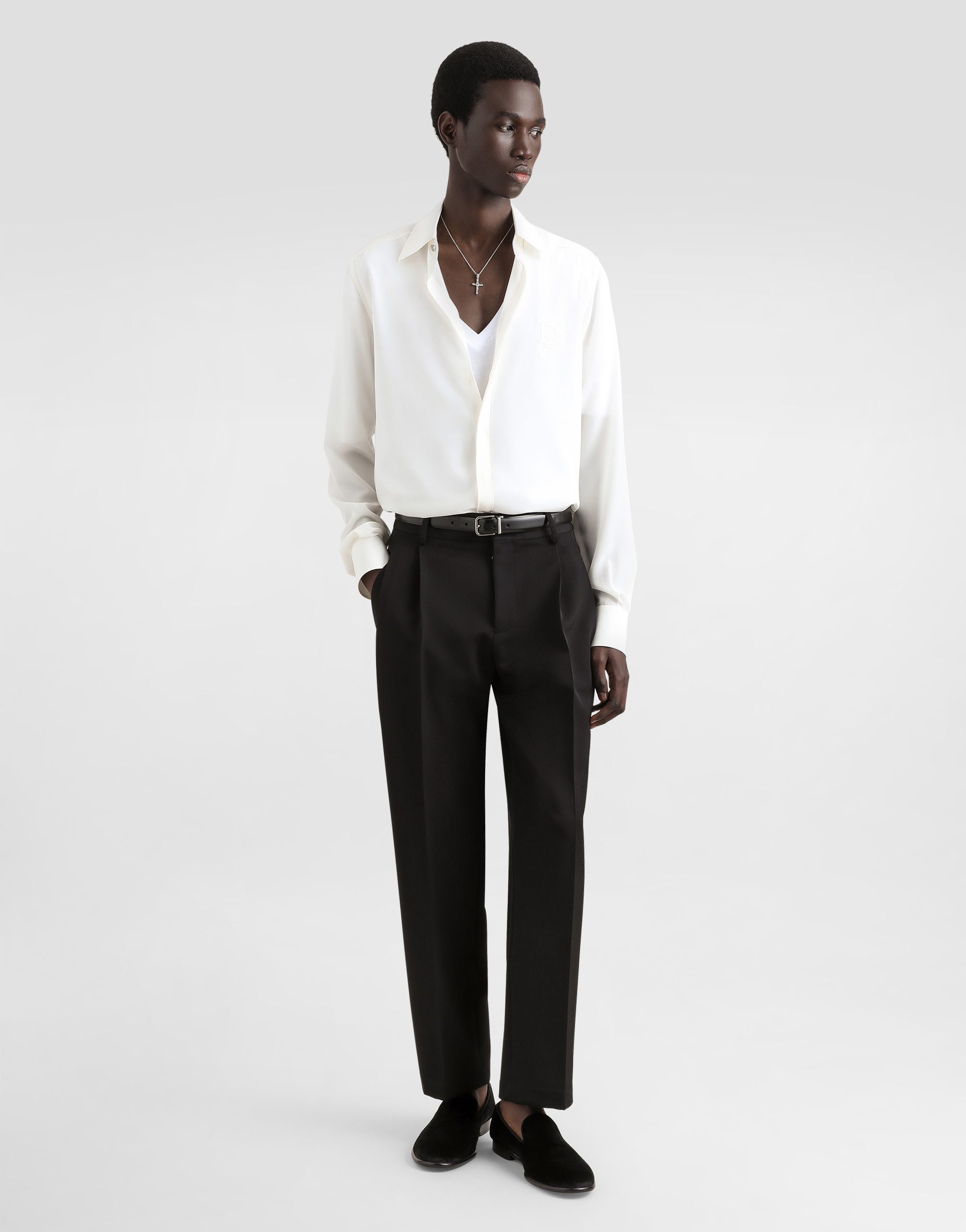 Dolce & Gabbana Cotton-gabardine Tailored Trousers - Men's - Cotton/spandex/elastane In Black