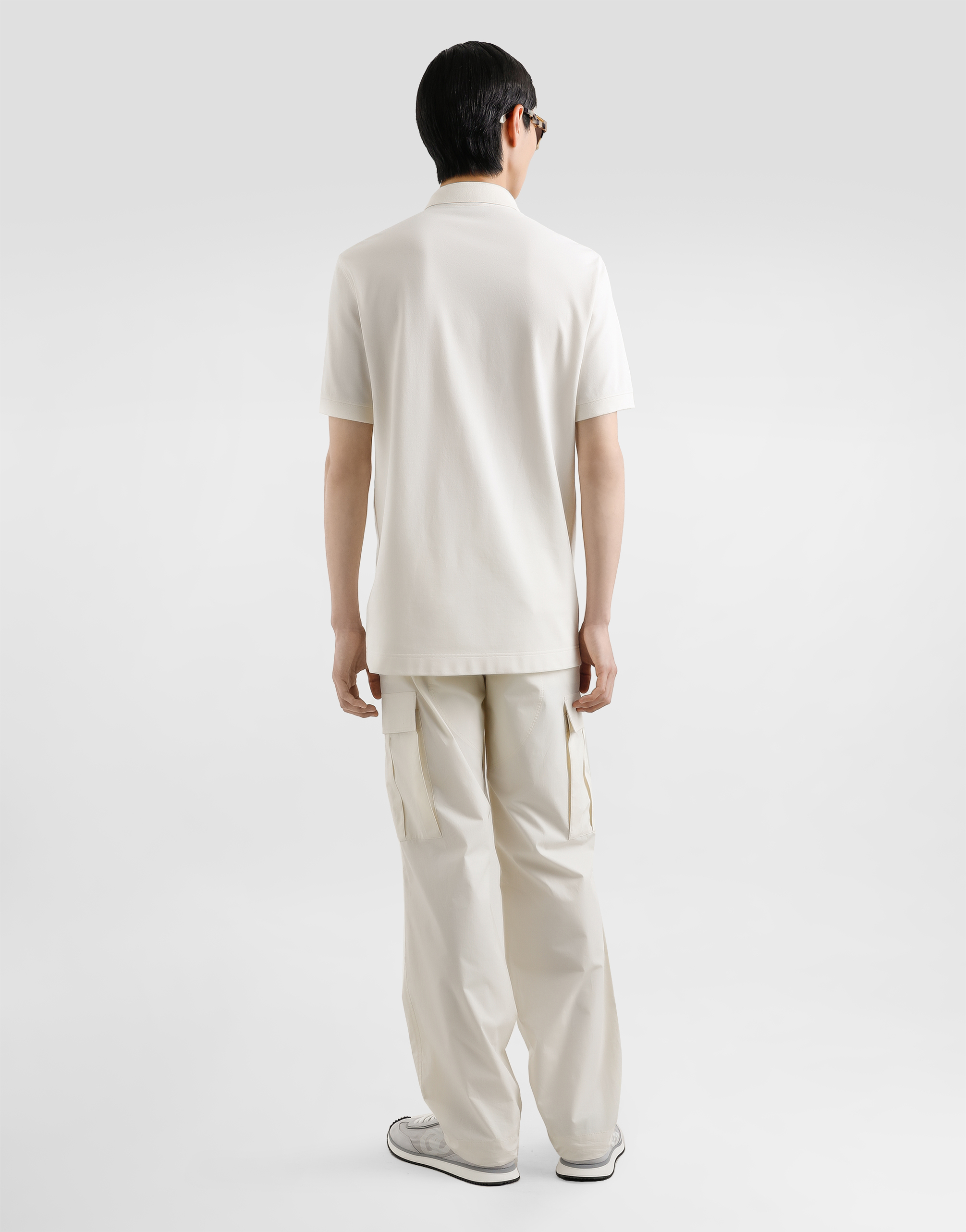 Dolce & Gabbana Cotton Cargo Pants In Beige