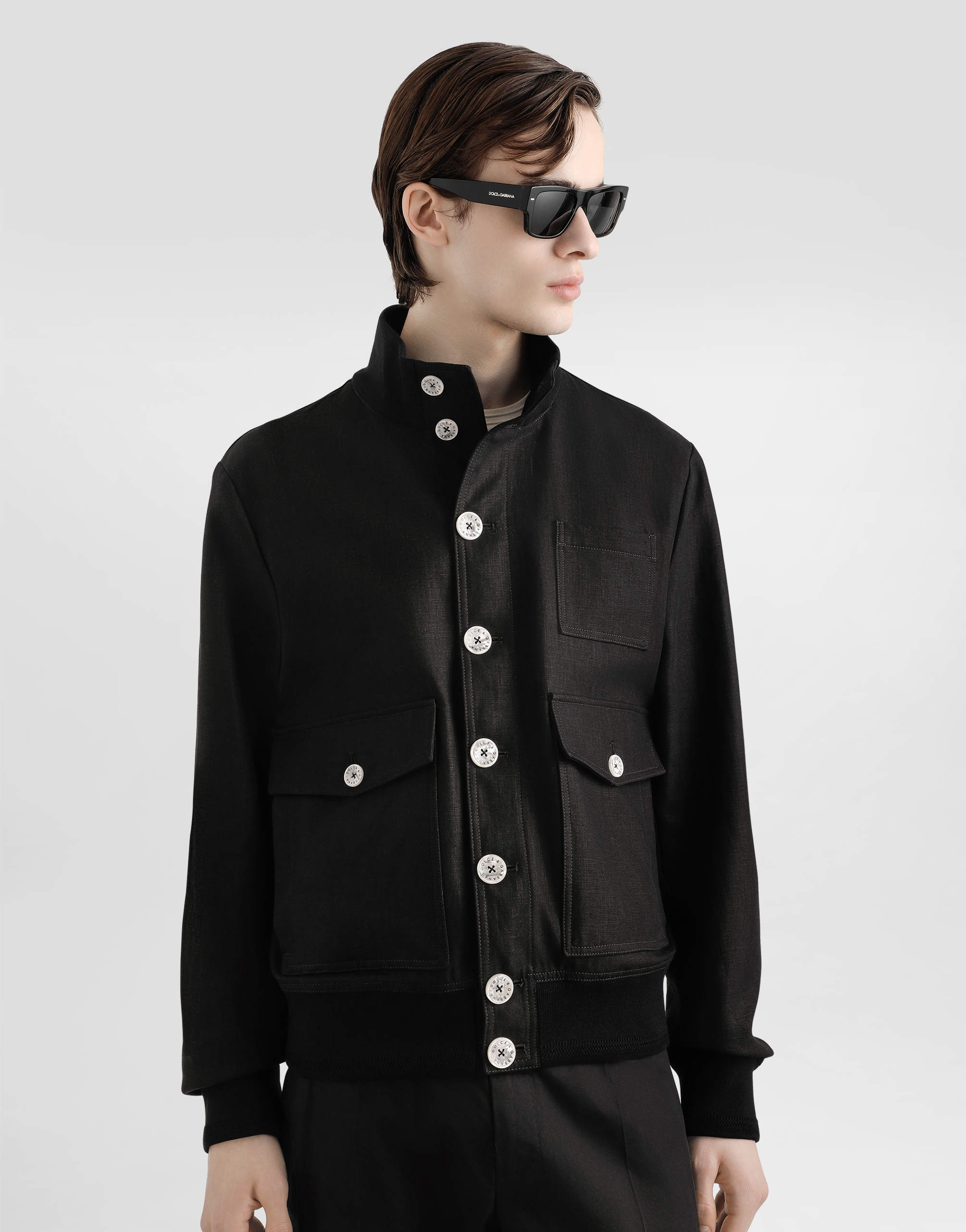 Dolce & Gabbana Dolce&gabbana Linen Canvas Blouson Jacket