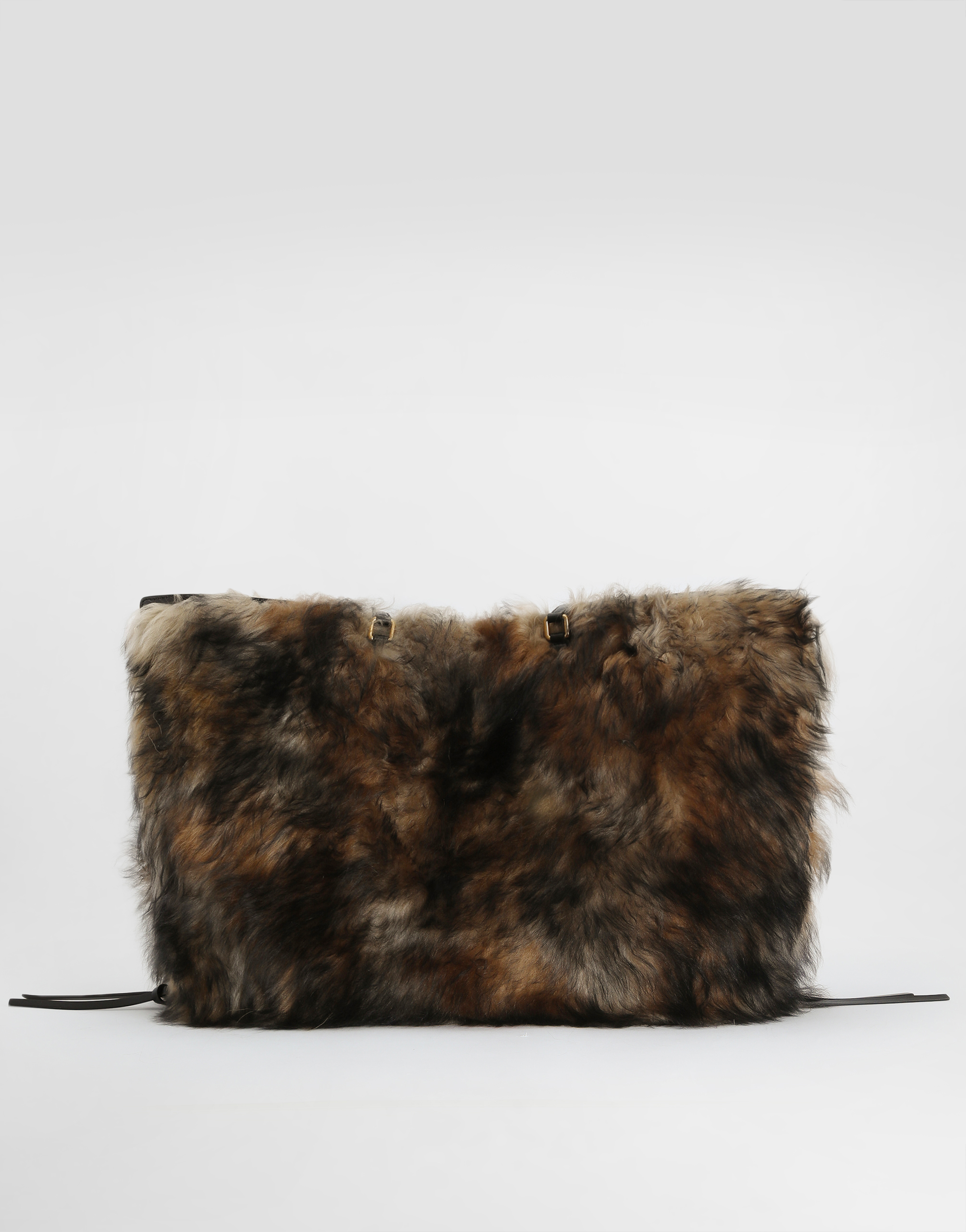 Dolce & Gabbana Atene Shopping Bag With Fur In Multi