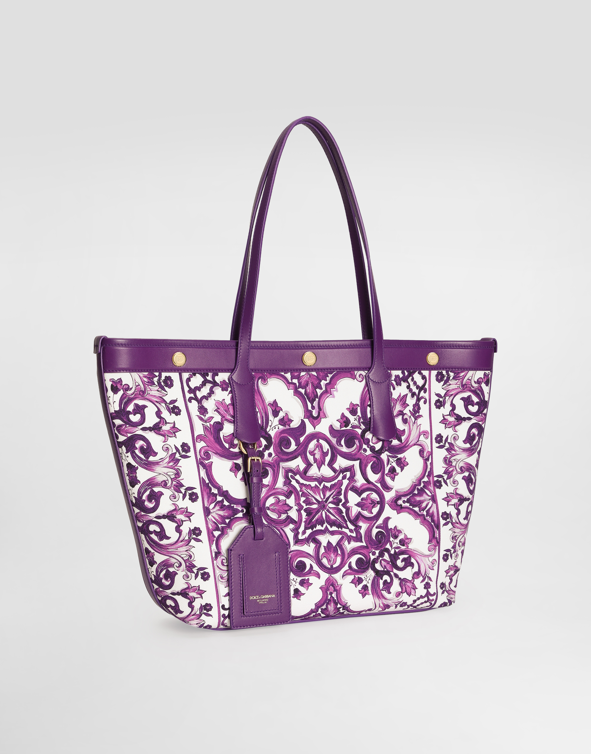 Majolica-print atene shopping bag