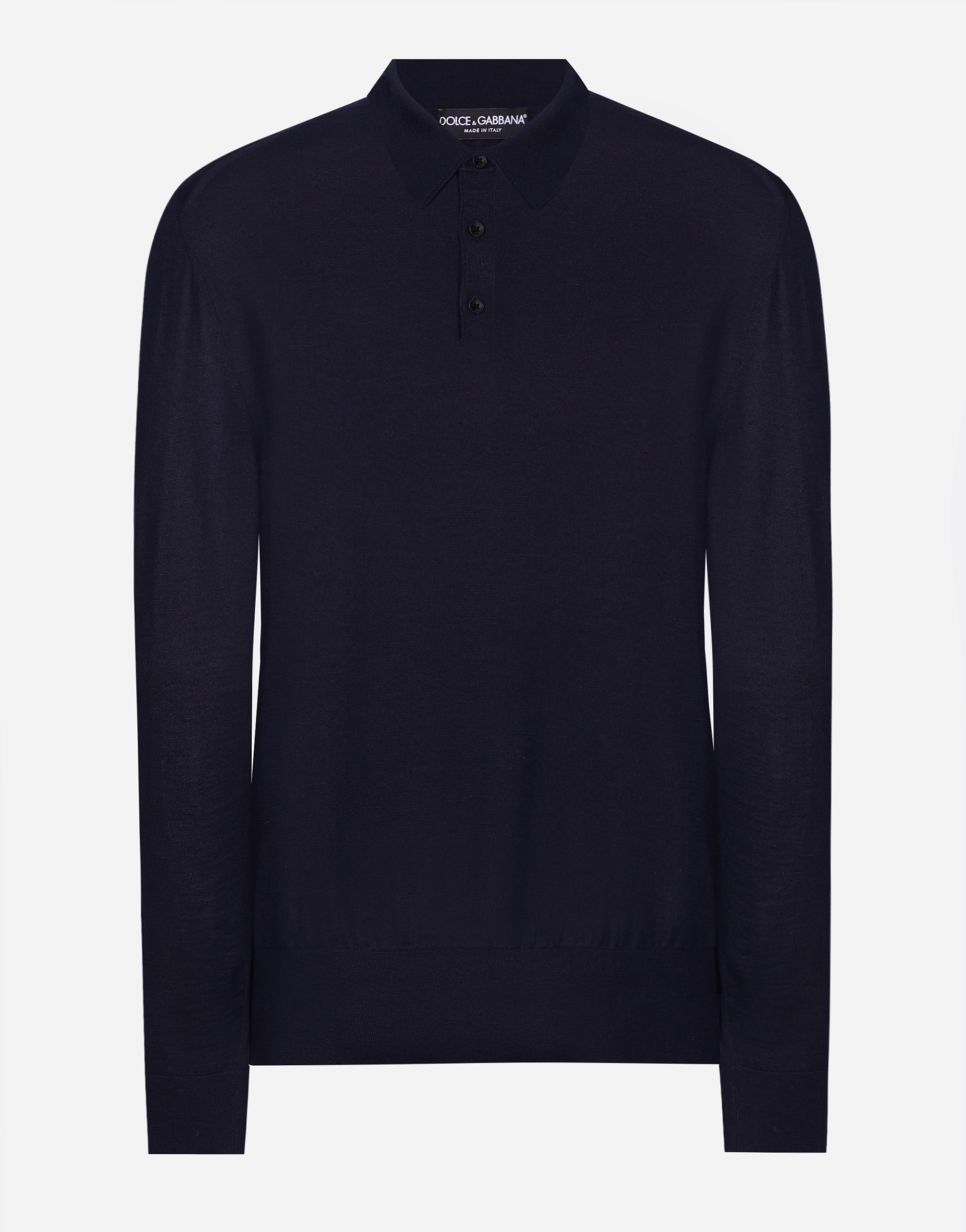 Dolce & Gabbana Cashmere And Silk Polo-shirt In Burgundy
