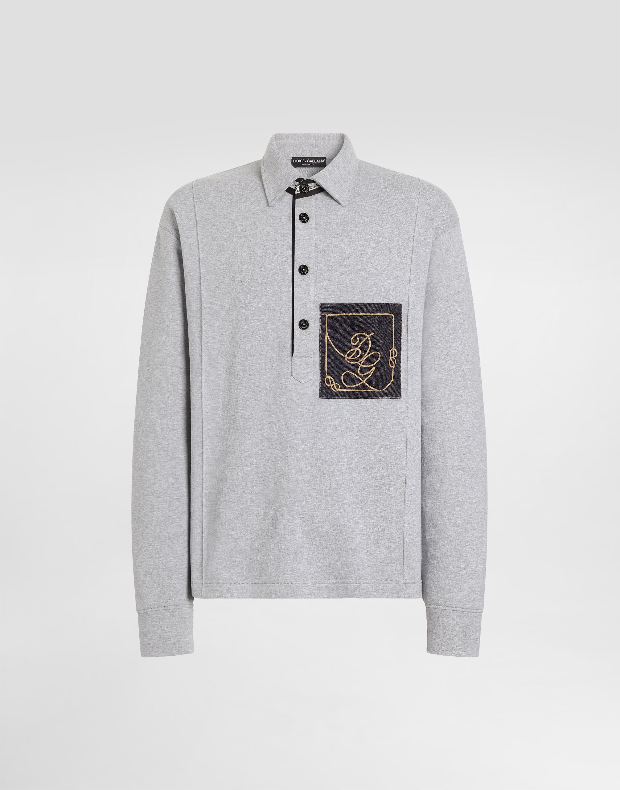 Greyのメンズ メランジ コットン スウェットシャツ | Dolce&Gabbana®