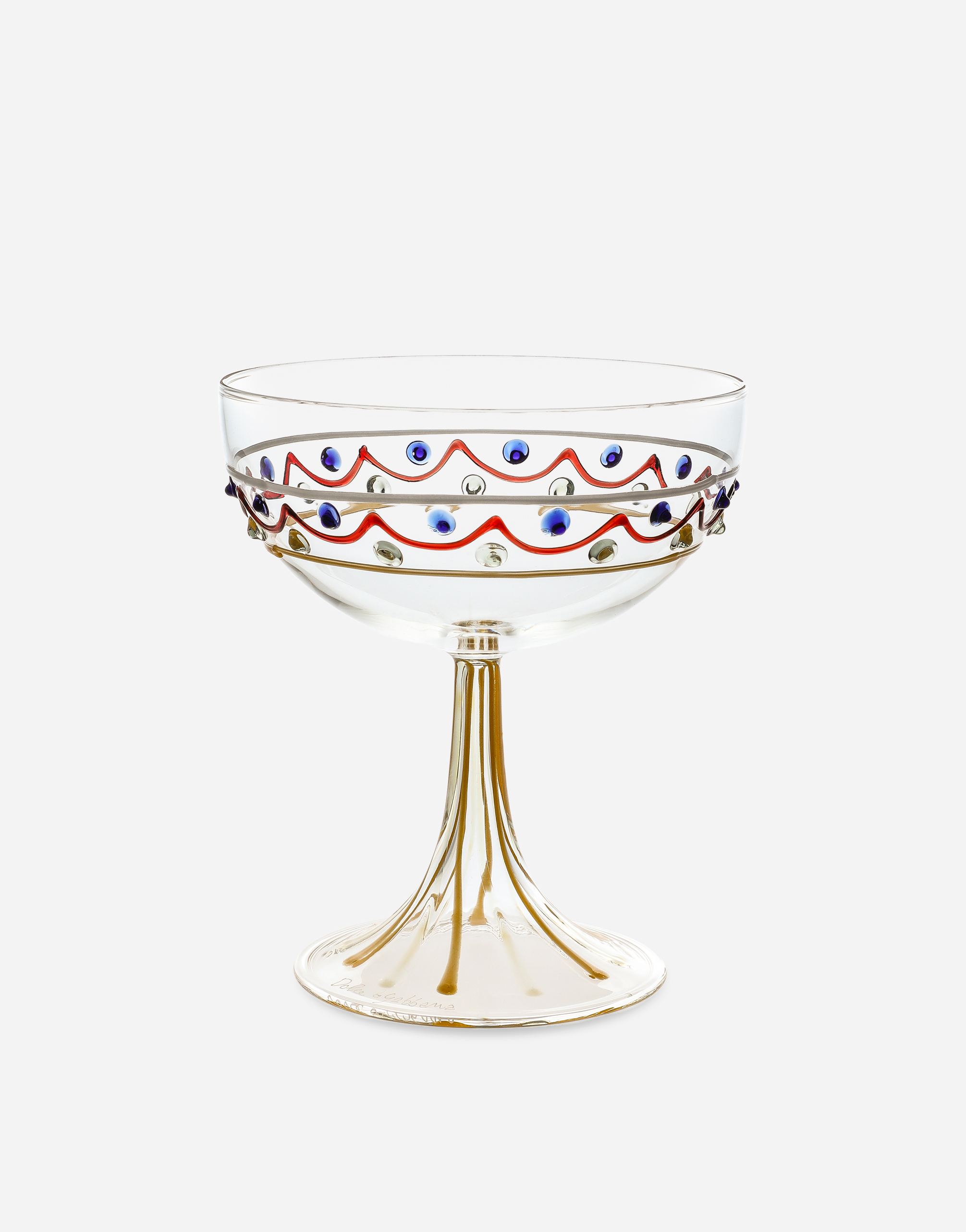 Dolce & Gabbana Champagne Glass In Multicolor