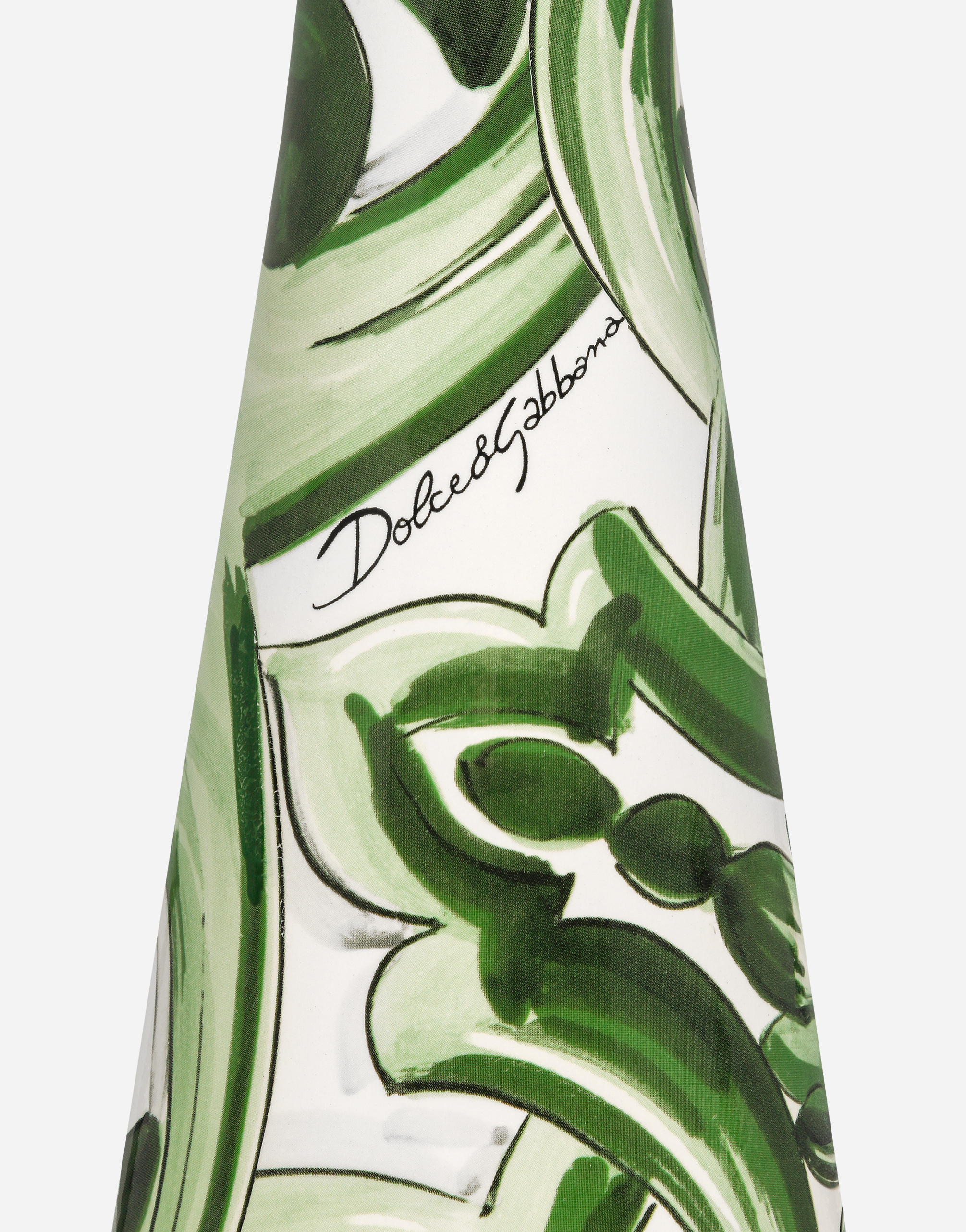 Dolce & Gabbana Medium Printed Candle Holder In Green