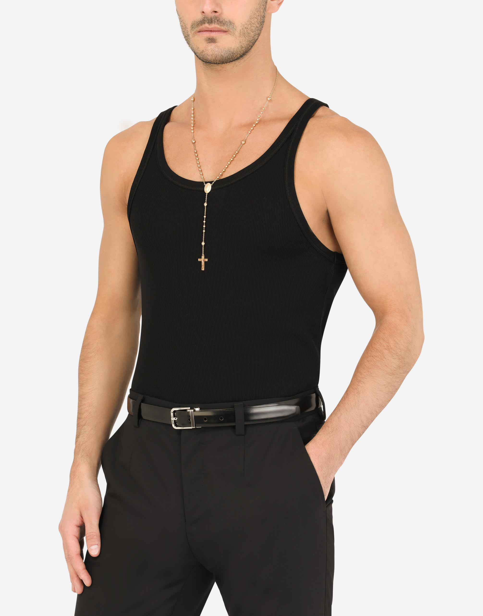 DOLCE & GABBANA TRADITION YELLOW GOLD ROSARY NECKLACE