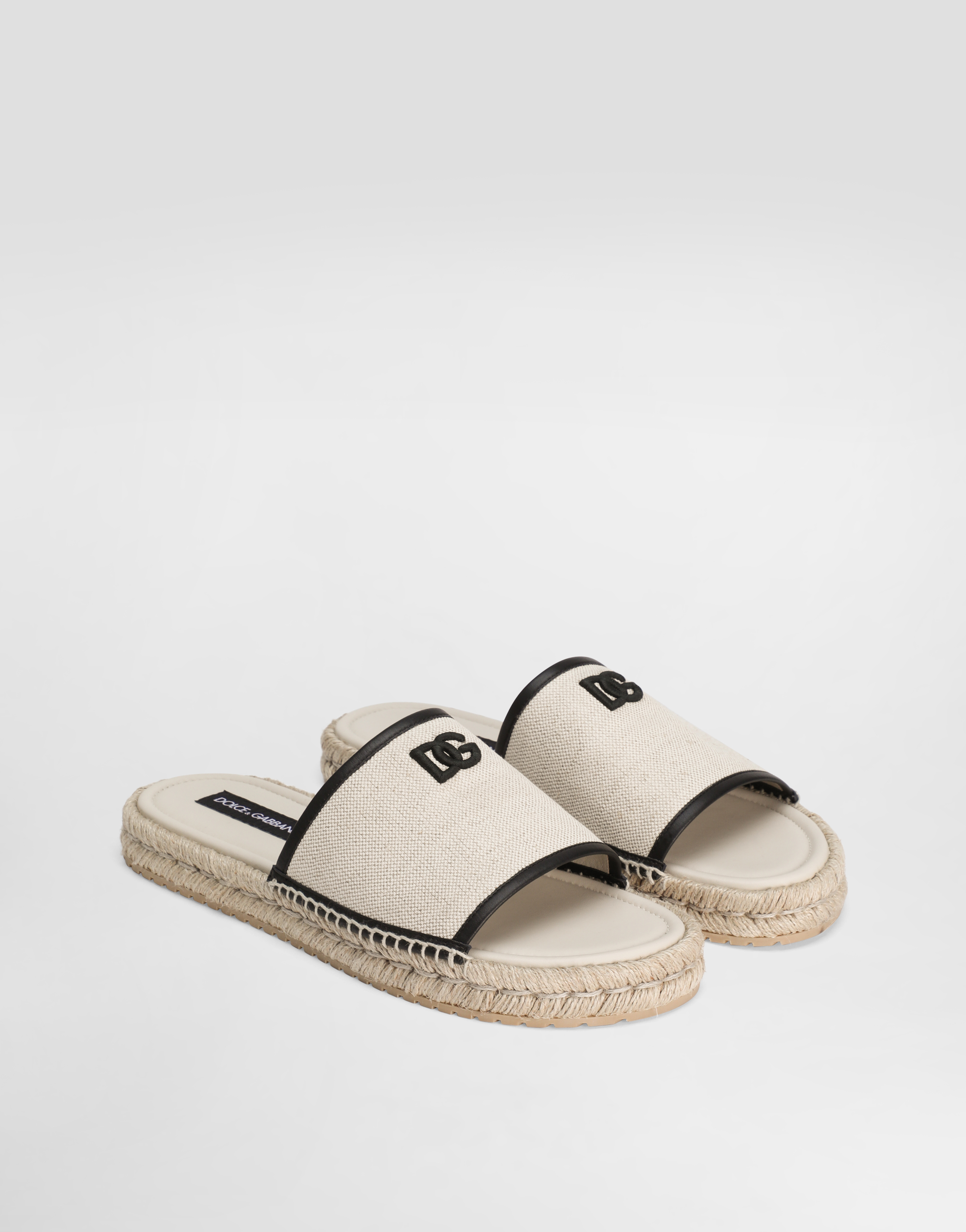 Salt&pepper fabric espadrille sandal