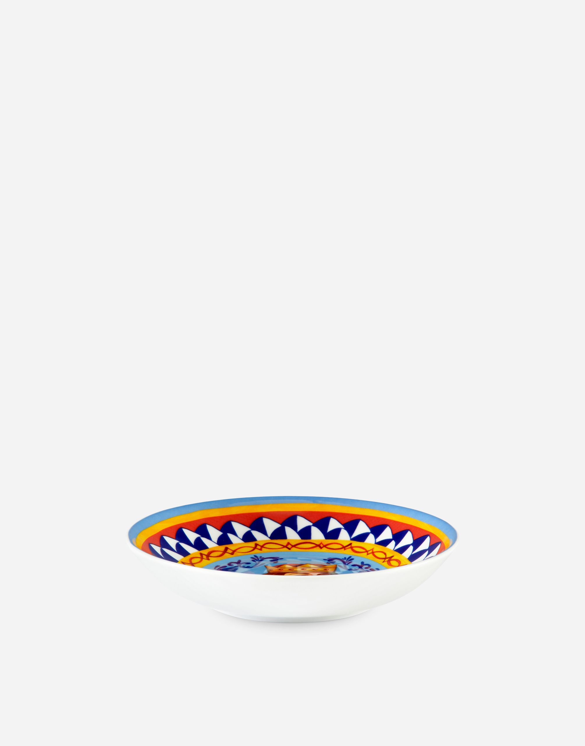 Dolce & Gabbana Set 2 Porcelain Soup Plates In Multicolor