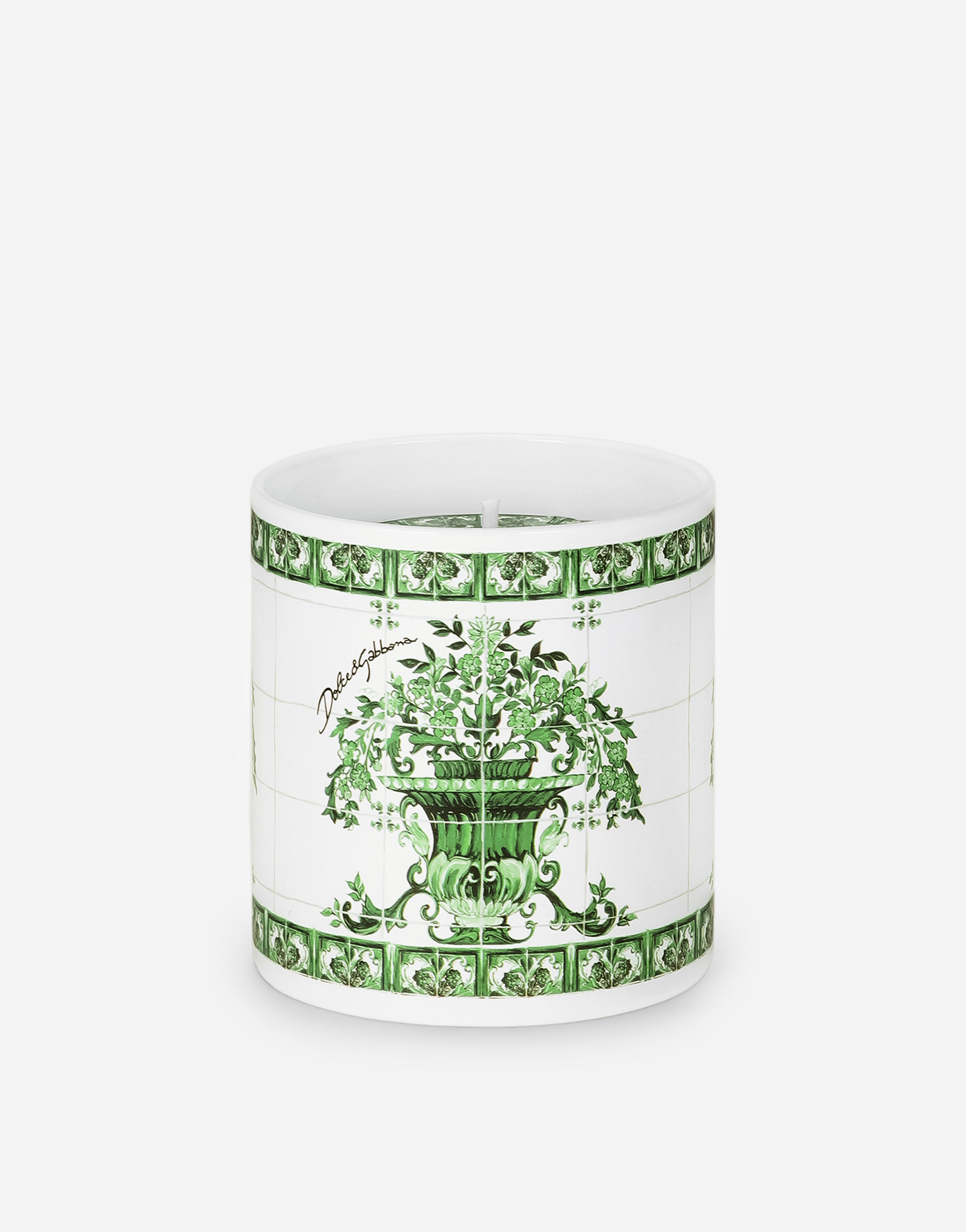 Dolce & Gabbana Sicilian Neroli And Lemon Scented Candle (380g) In Green