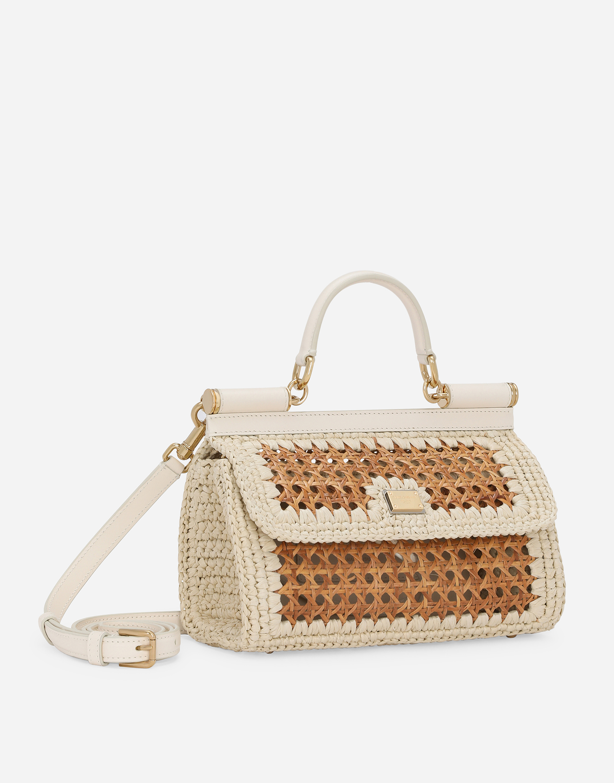 Dolce & Gabbana Elongated Sicily Handbag In ベージュ