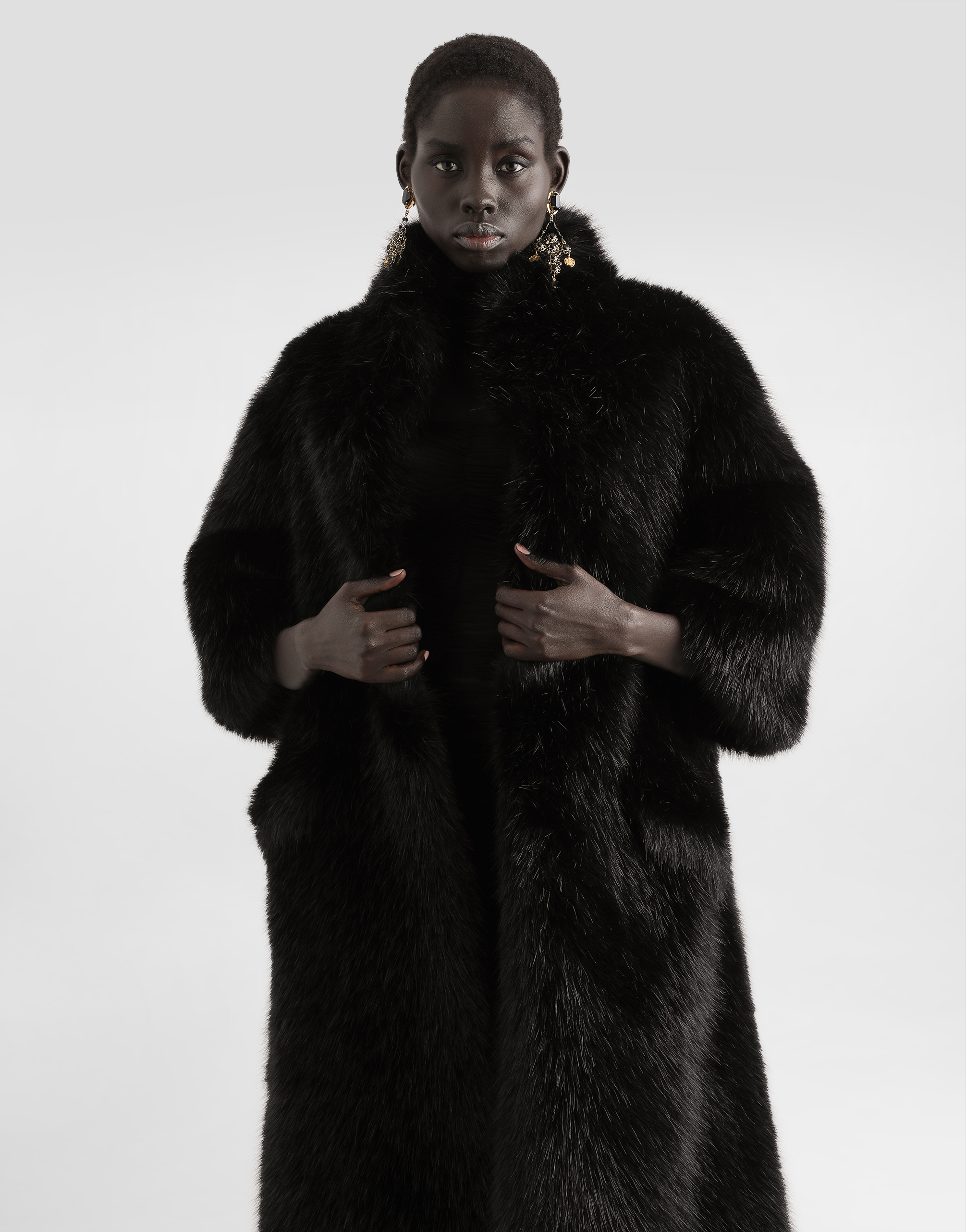 Faux fur coat