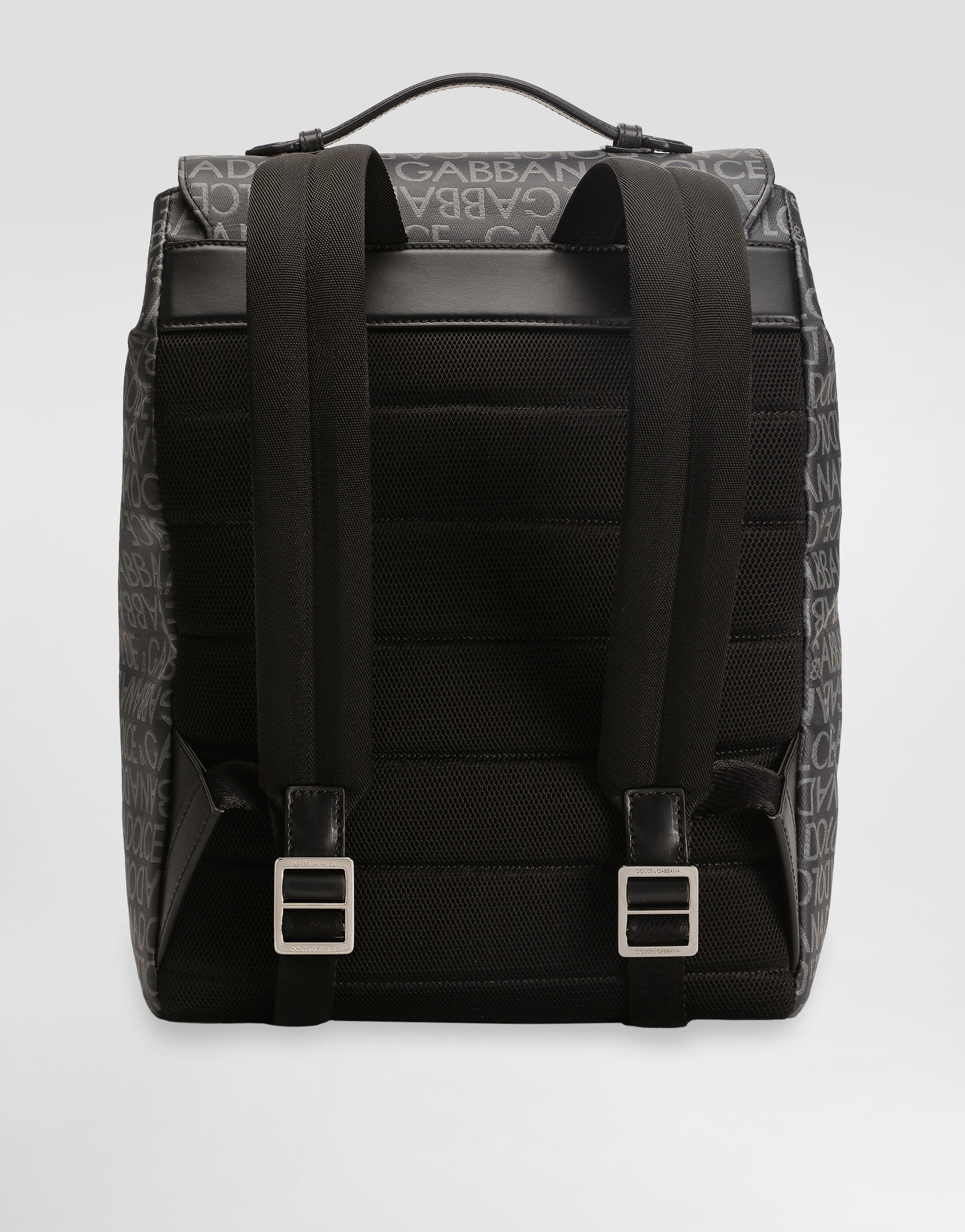 Dolce & Gabbana Coated Jacquard Backpack In Multicolor