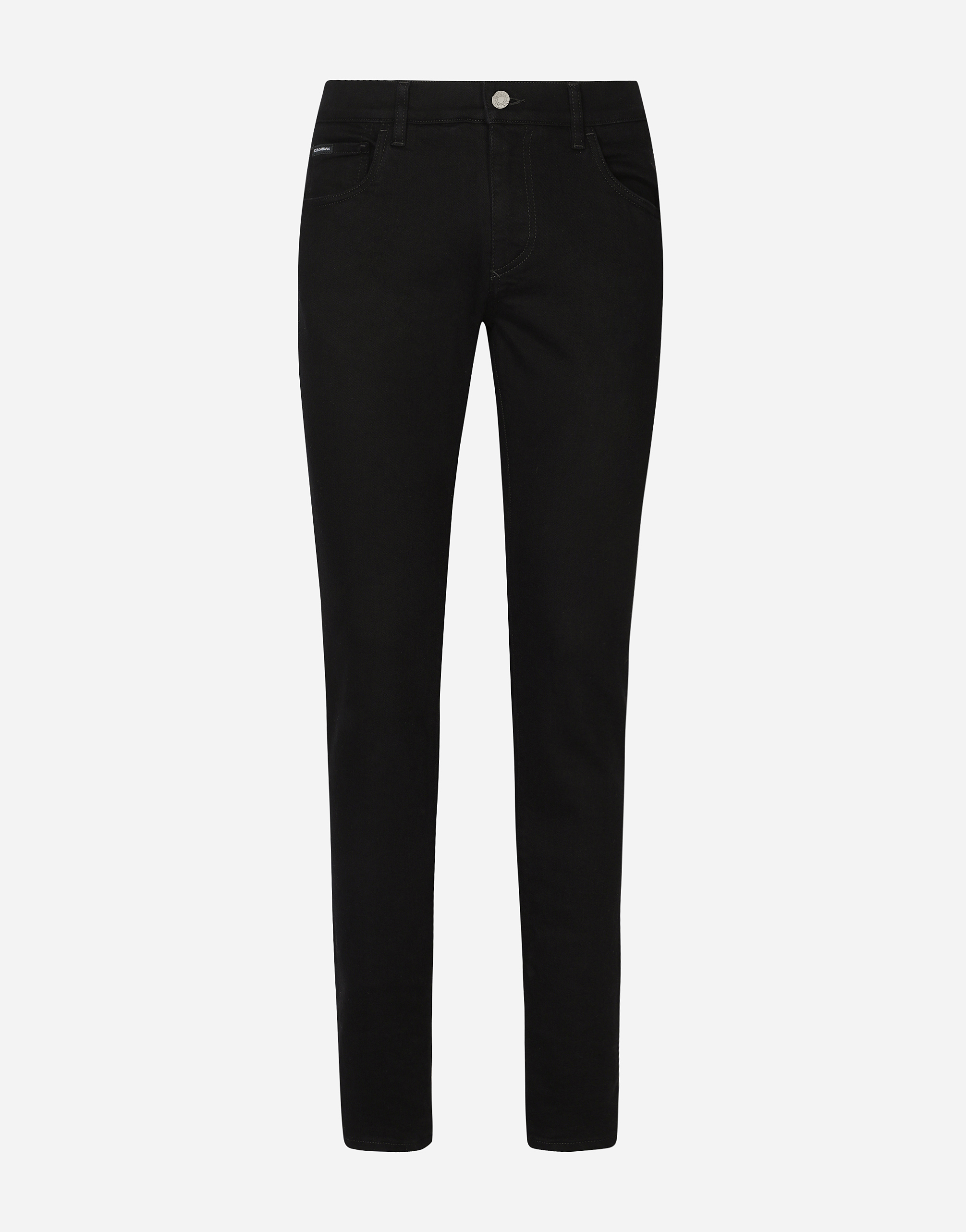 Dolce & Gabbana Skinny Washed Stretch Jeans In Multicolor