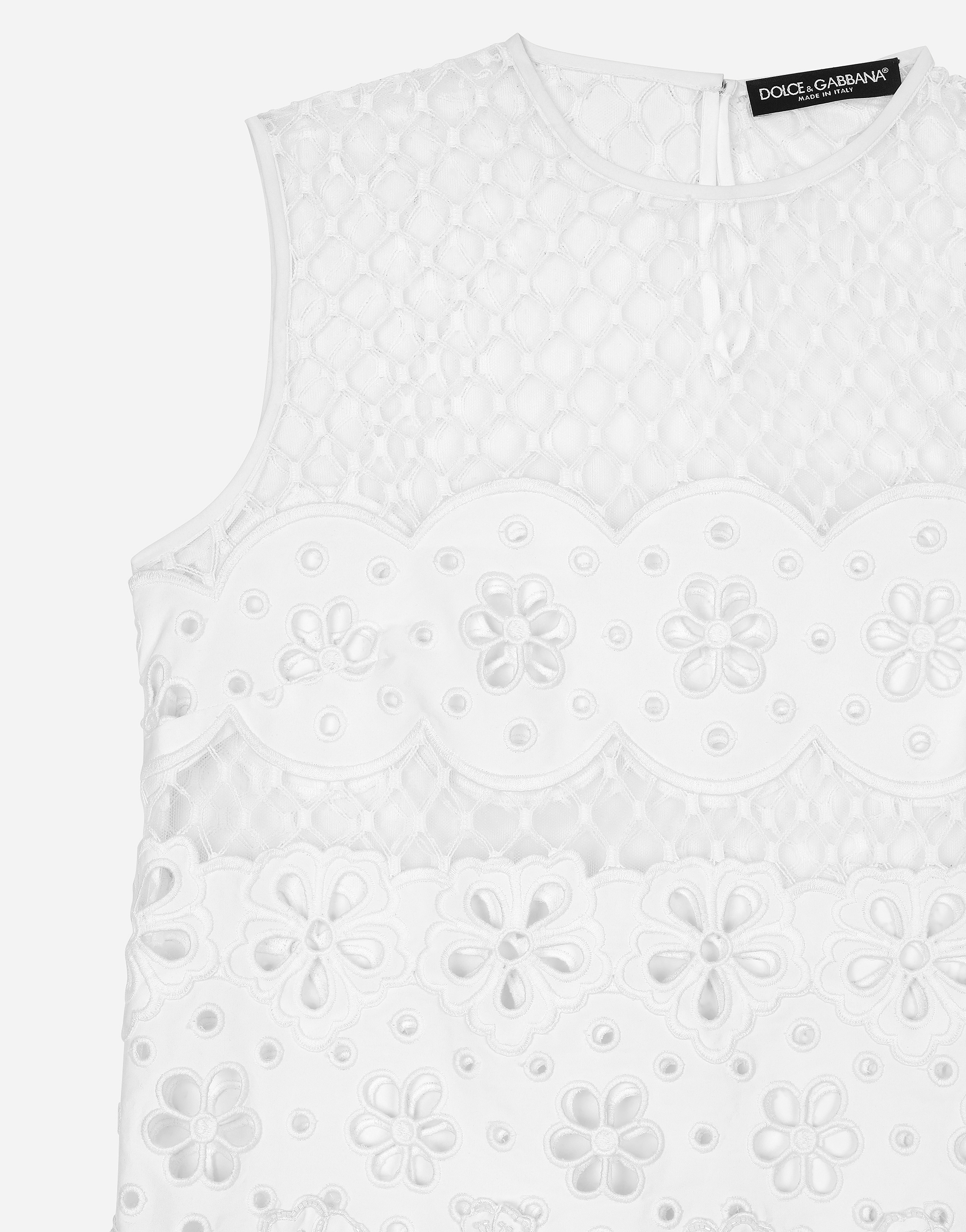 Short cotton dress with cut-out detailing