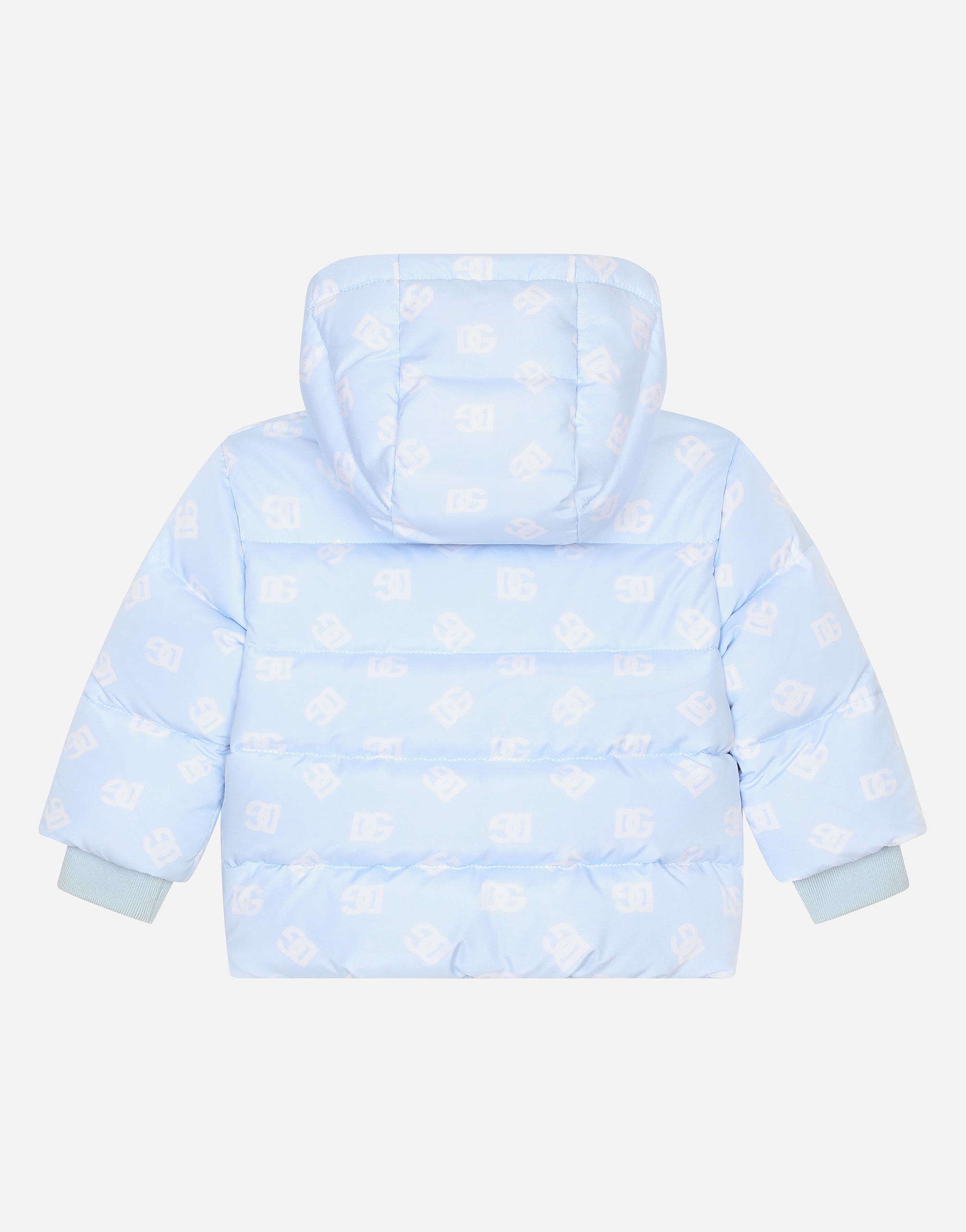  Dolce & Gabbana Kurze Daunenjacke Aus Nylon Mit Logomania-print Und Dg-logo - Mann Tops Mehrfarbig 6/9 Months 