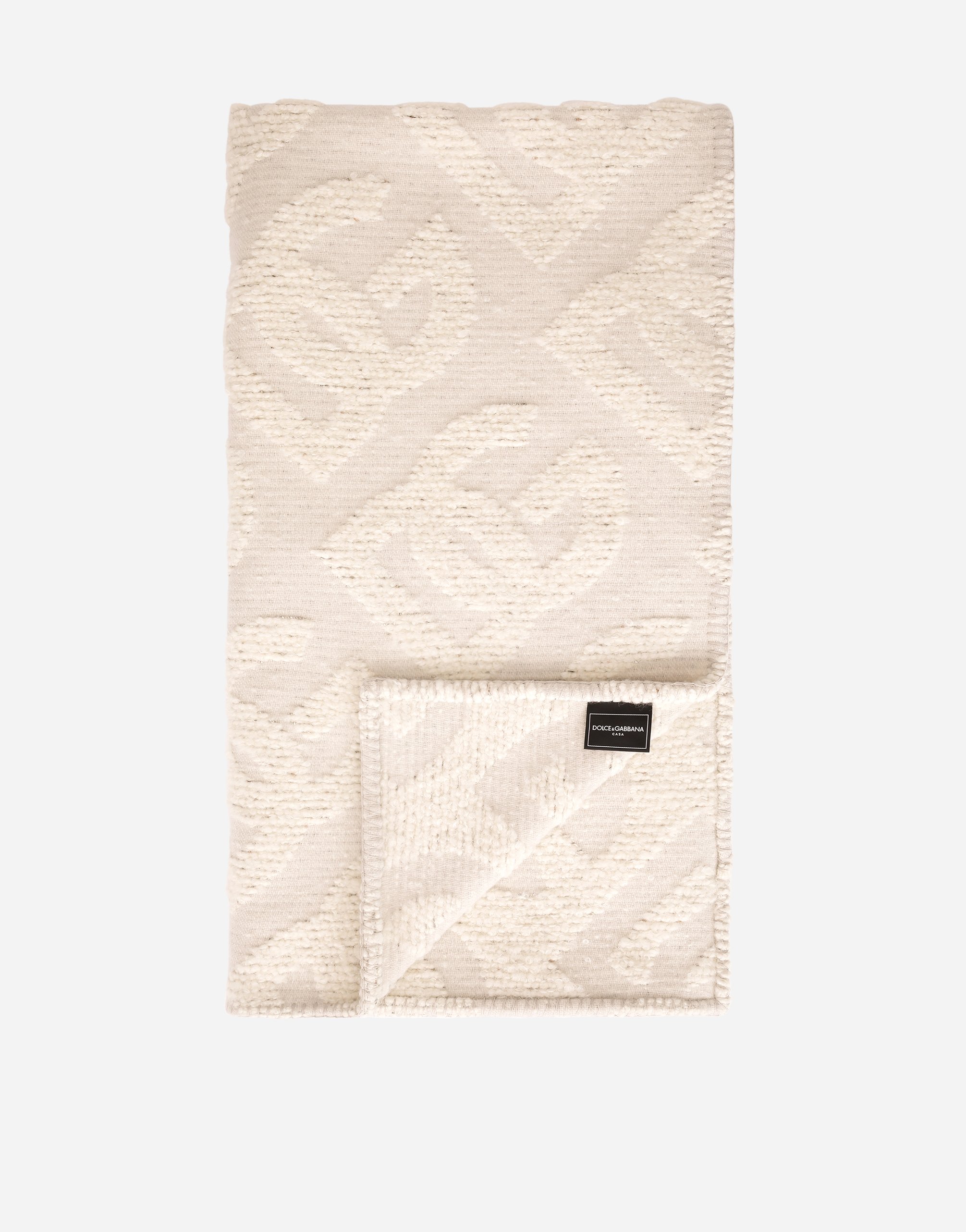 Dolce & Gabbana Wool, Silk, And Cashmere Blanket In Neutral