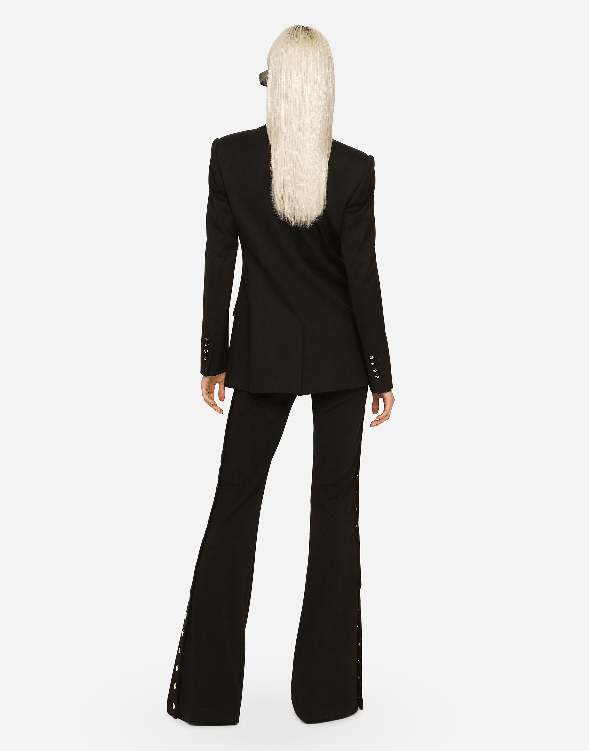 DOLCE & GABBANA FULL MILANO PANTS WITH BUTTONS DOWN THE SIDE