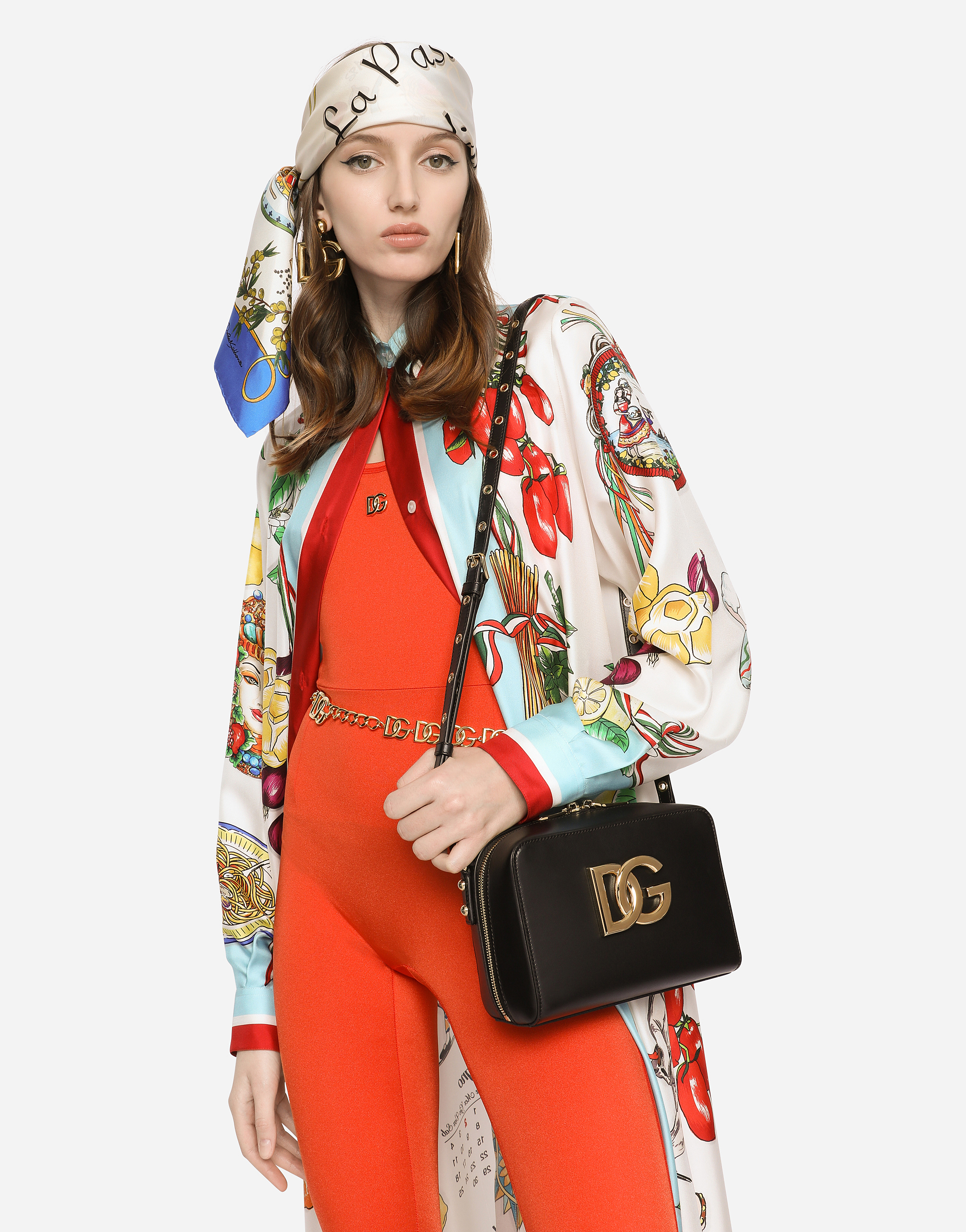 DOLCE & GABBANA MEDIUM CALFSKIN 3.5 CROSSBODY BAG