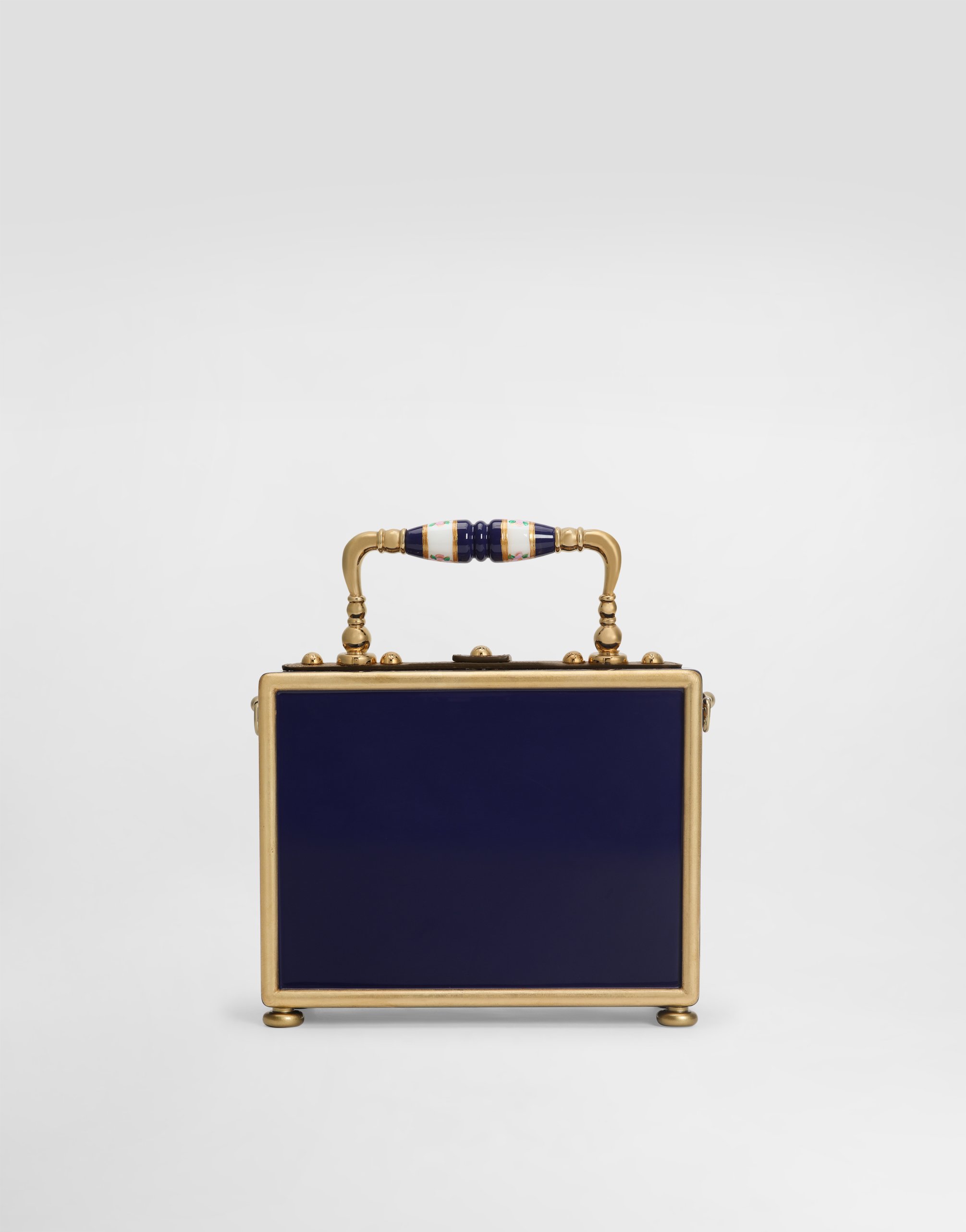 Dolce & Gabbana Dolce Box Handbag In Painted Wood In Multi