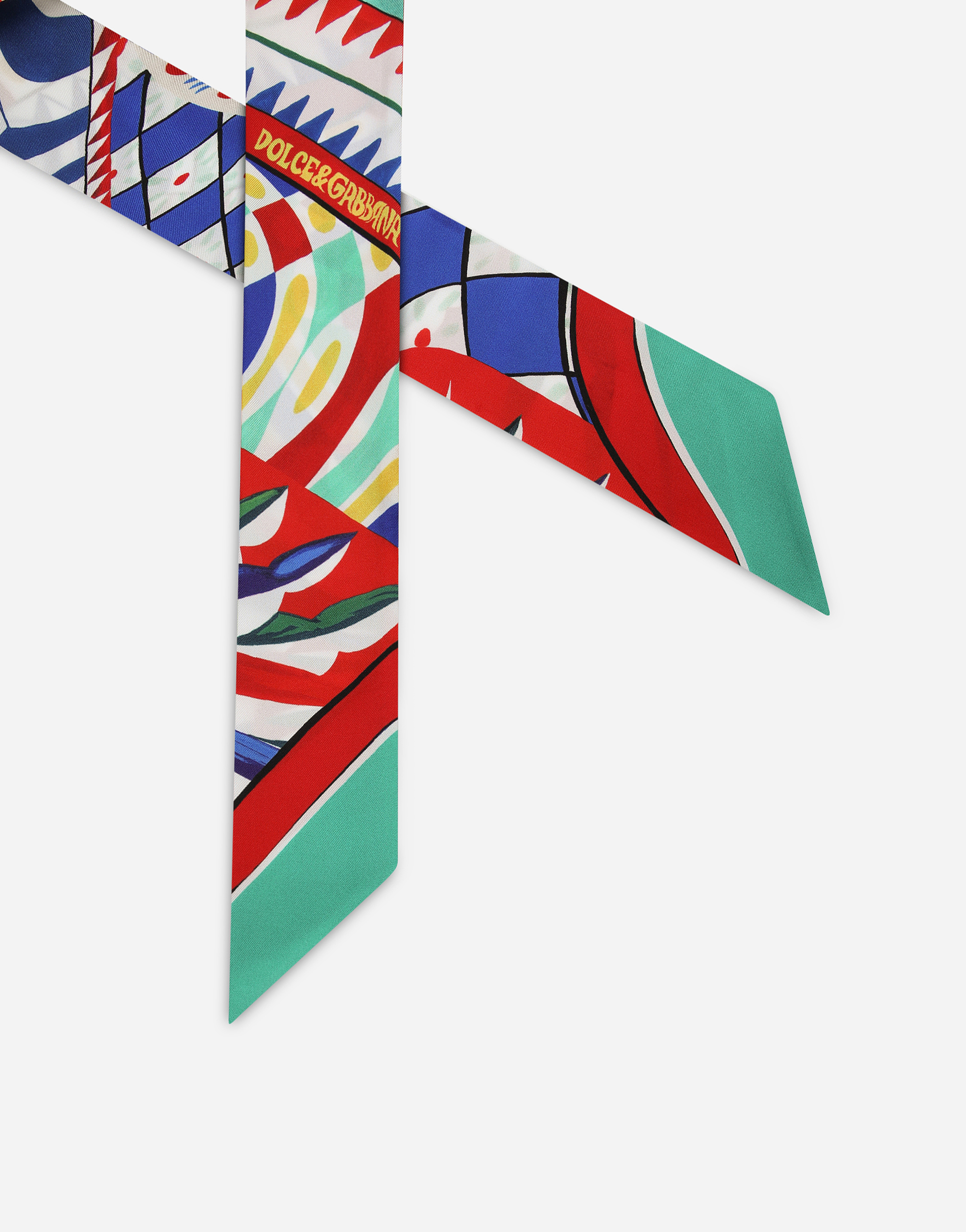 DOLCE & GABBANA CARRETTO-PRINT TWILL HEADSCARF (6X100)