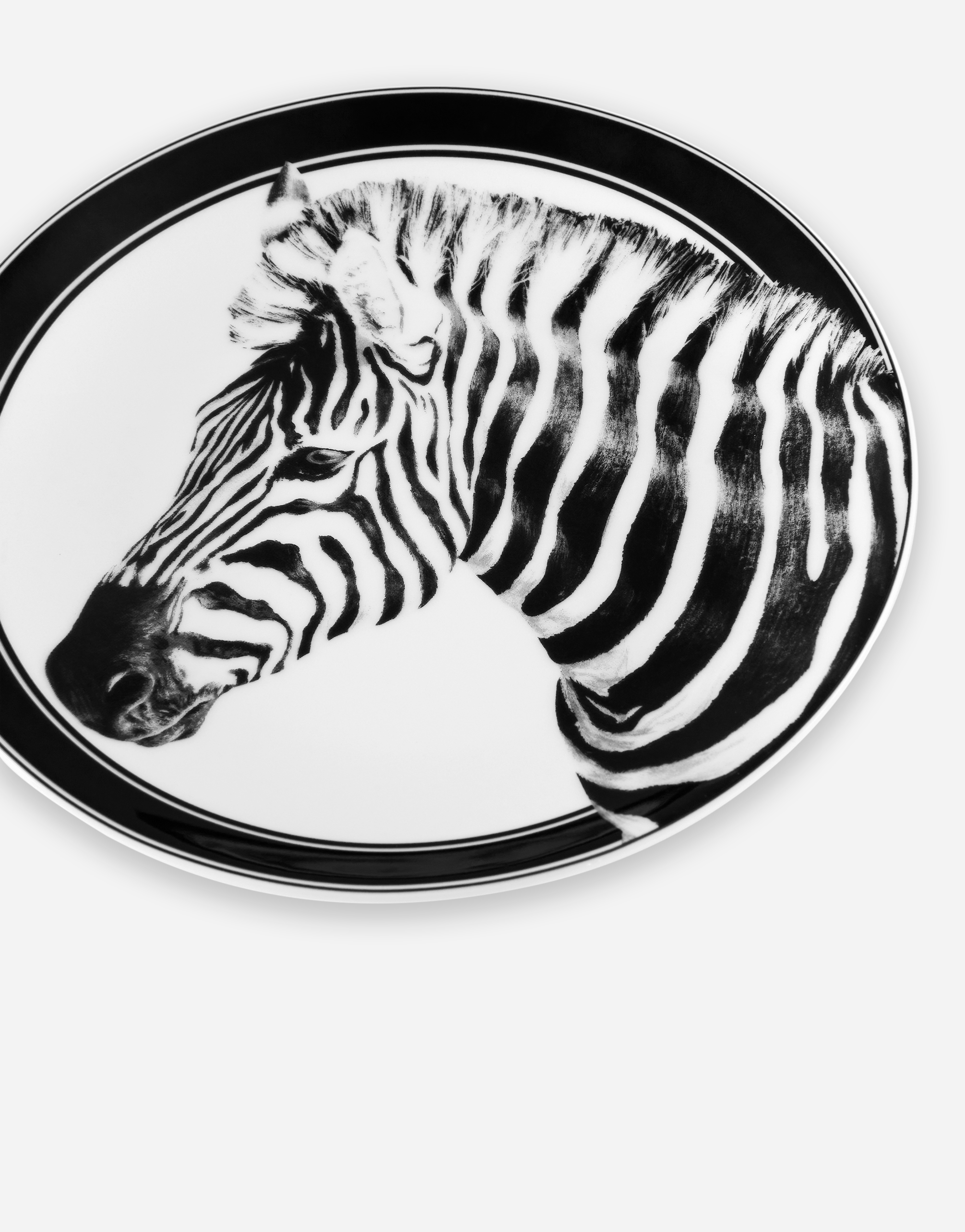 Dolce & Gabbana Set 2 Porcelain Dessert Plates In Multicolor