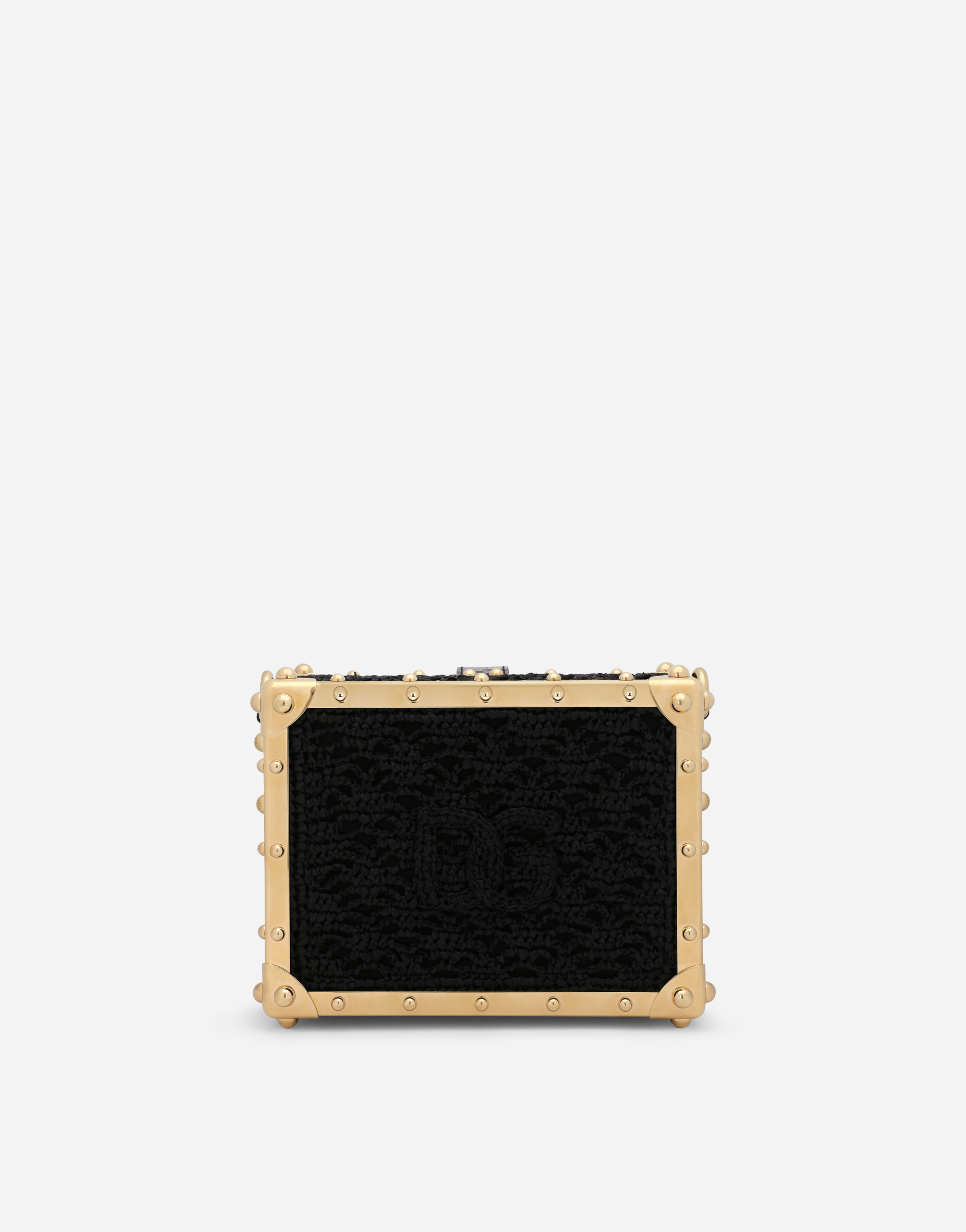 Shop Dolce & Gabbana Raffia Crochet Dolce Box Bag In Multicolor