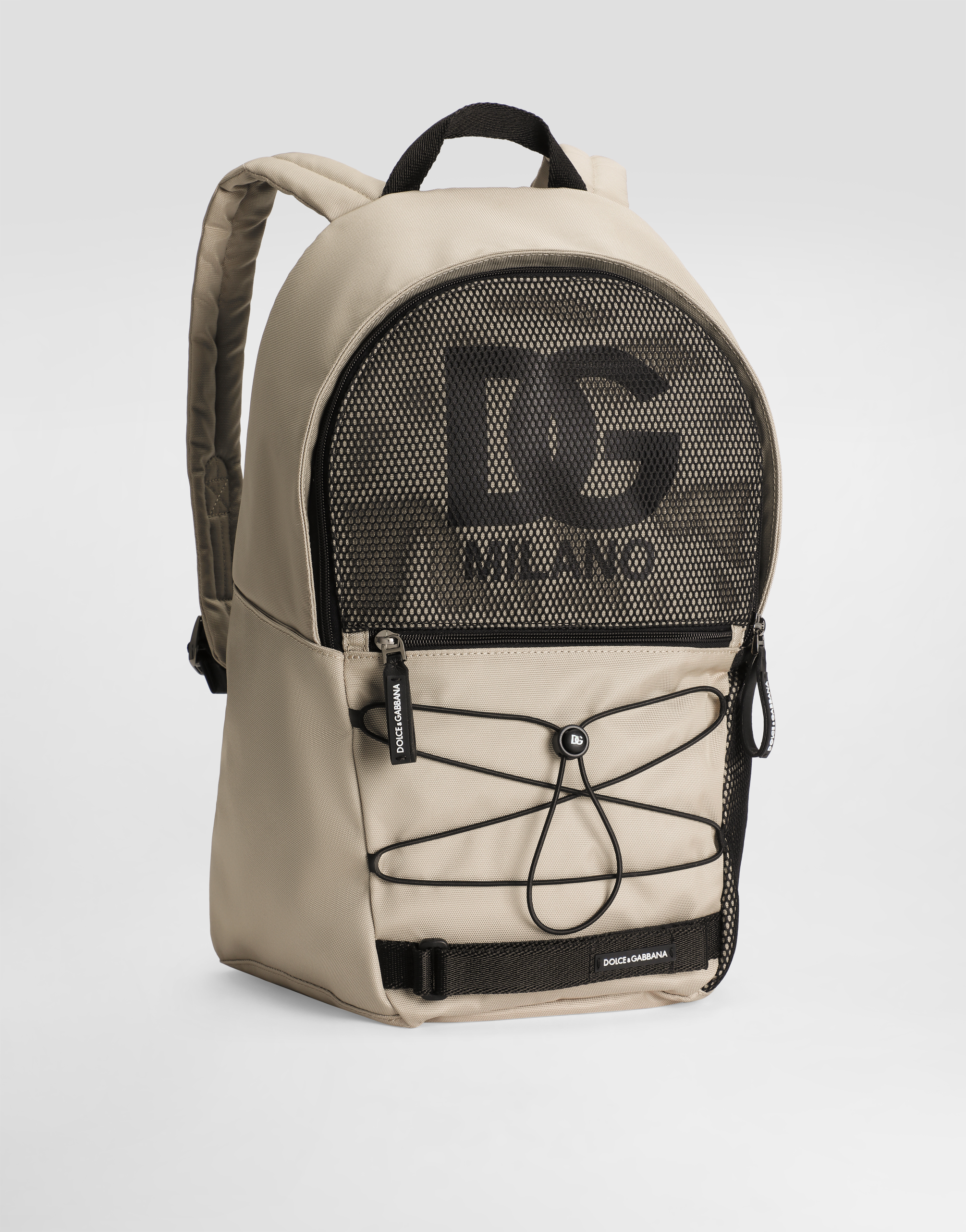 Dolce & Gabbana Nylon Backpack With Dg Logo In White