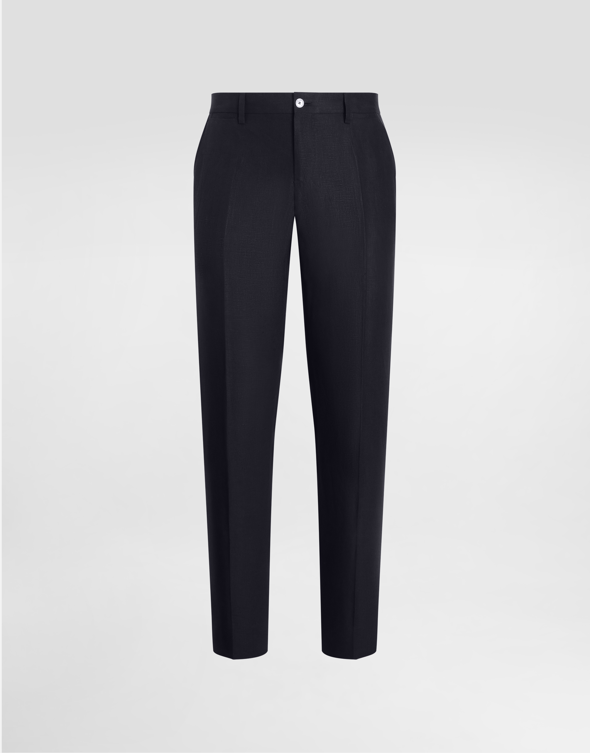 Dolce & Gabbana Tailored Linen Pants - Man Pants And Shorts Blue 48
