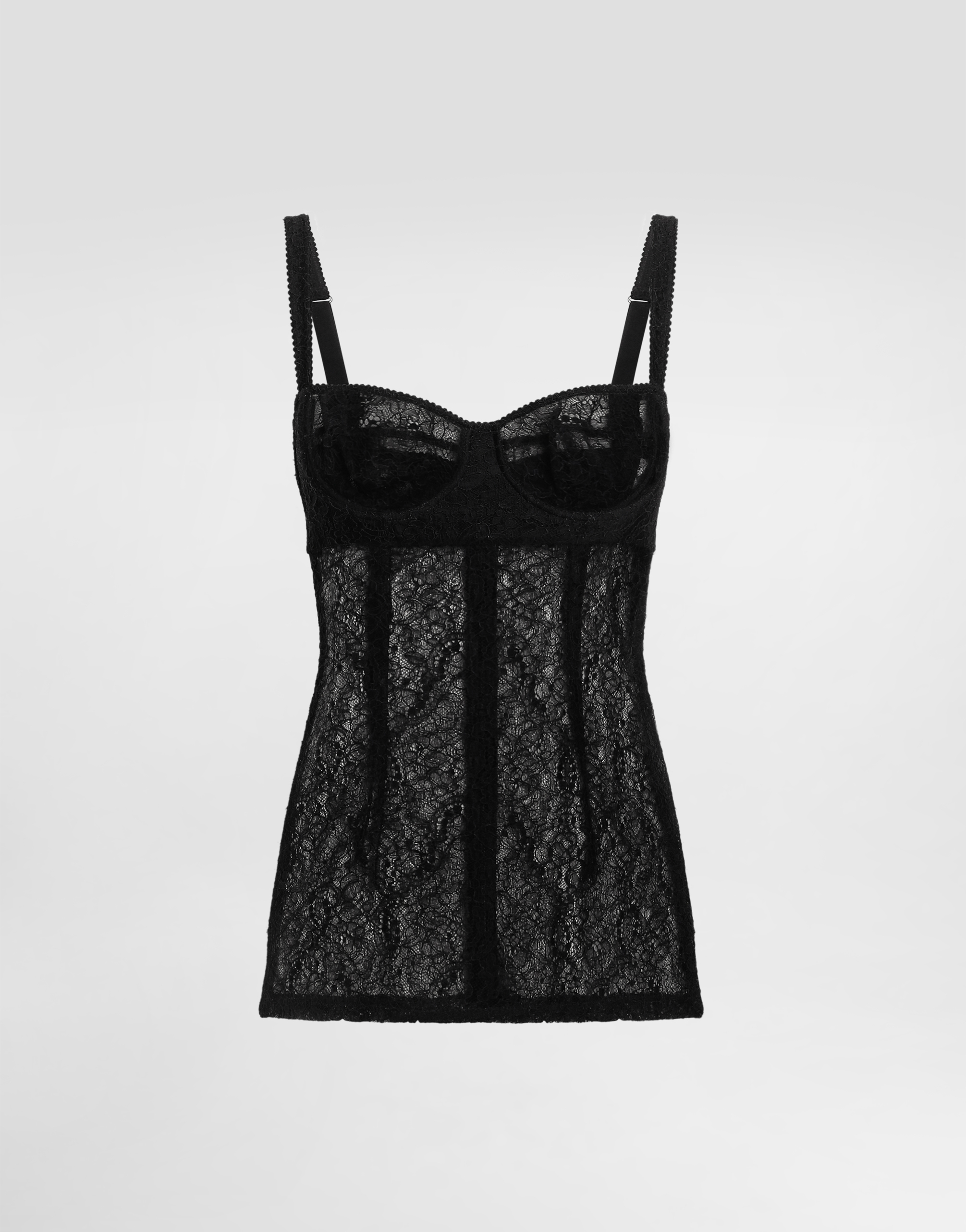 Lace top with underbust cut