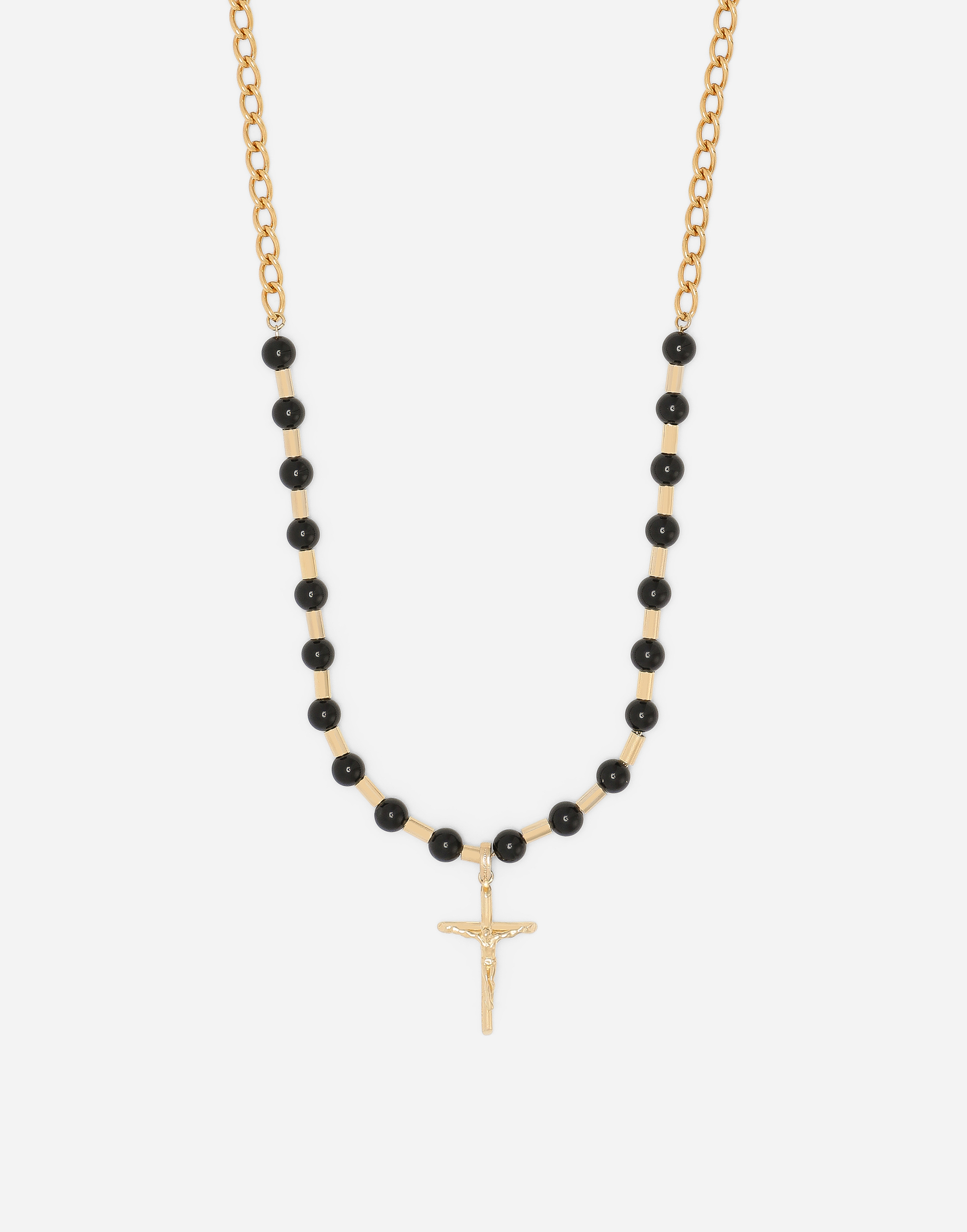 Sphere necklace with “DNA” cross