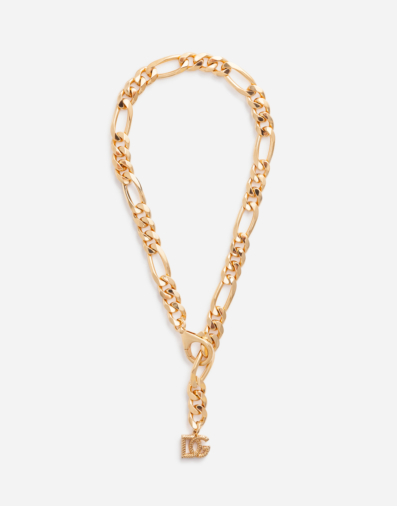 Chain necklace with DG logo charms in GOLD for Women