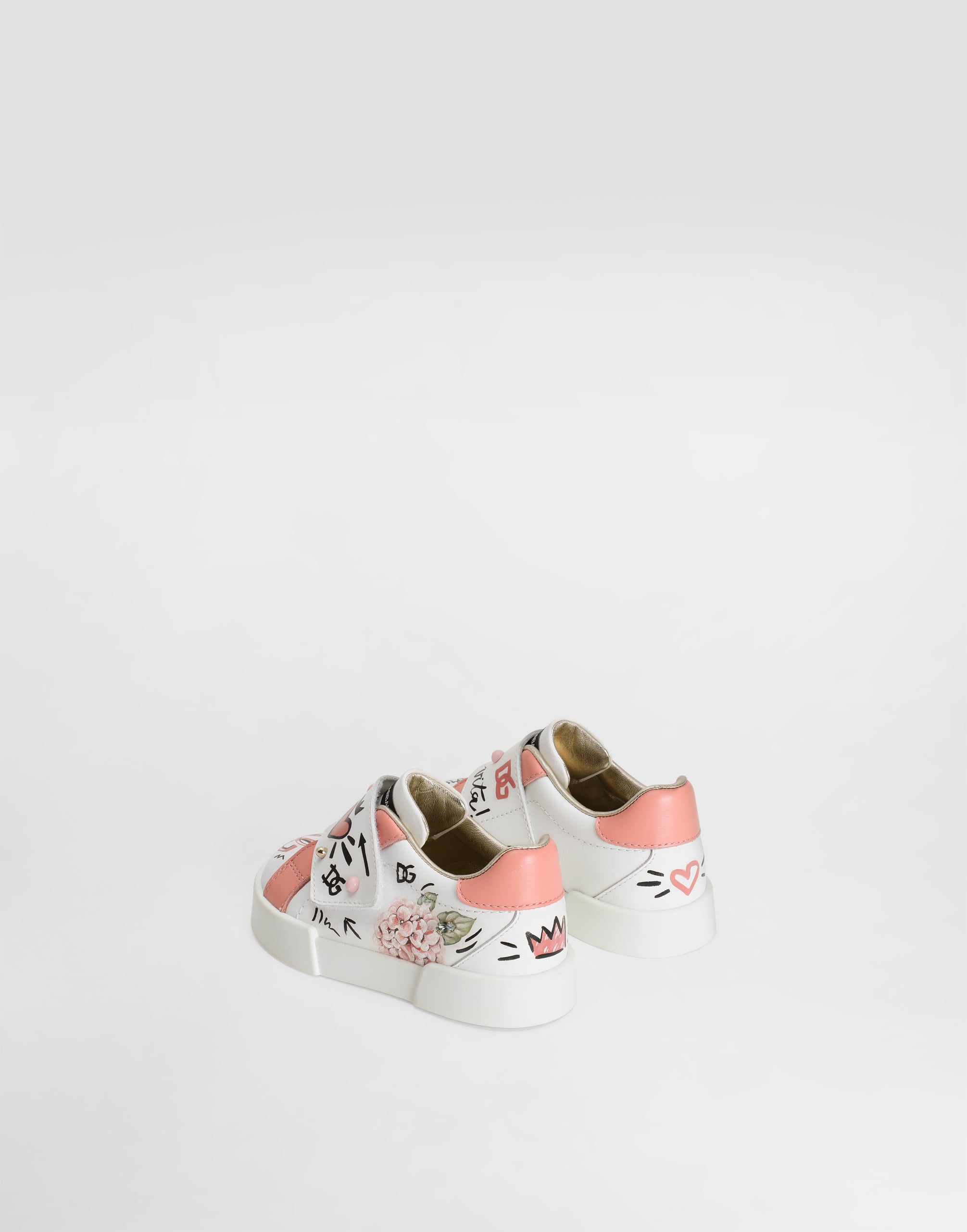  Dolce & Gabbana Calfskin Sneakers With Rhinestones - Frau Schuhe Für Die Ersten Schritte (19-26) Wei� 22 