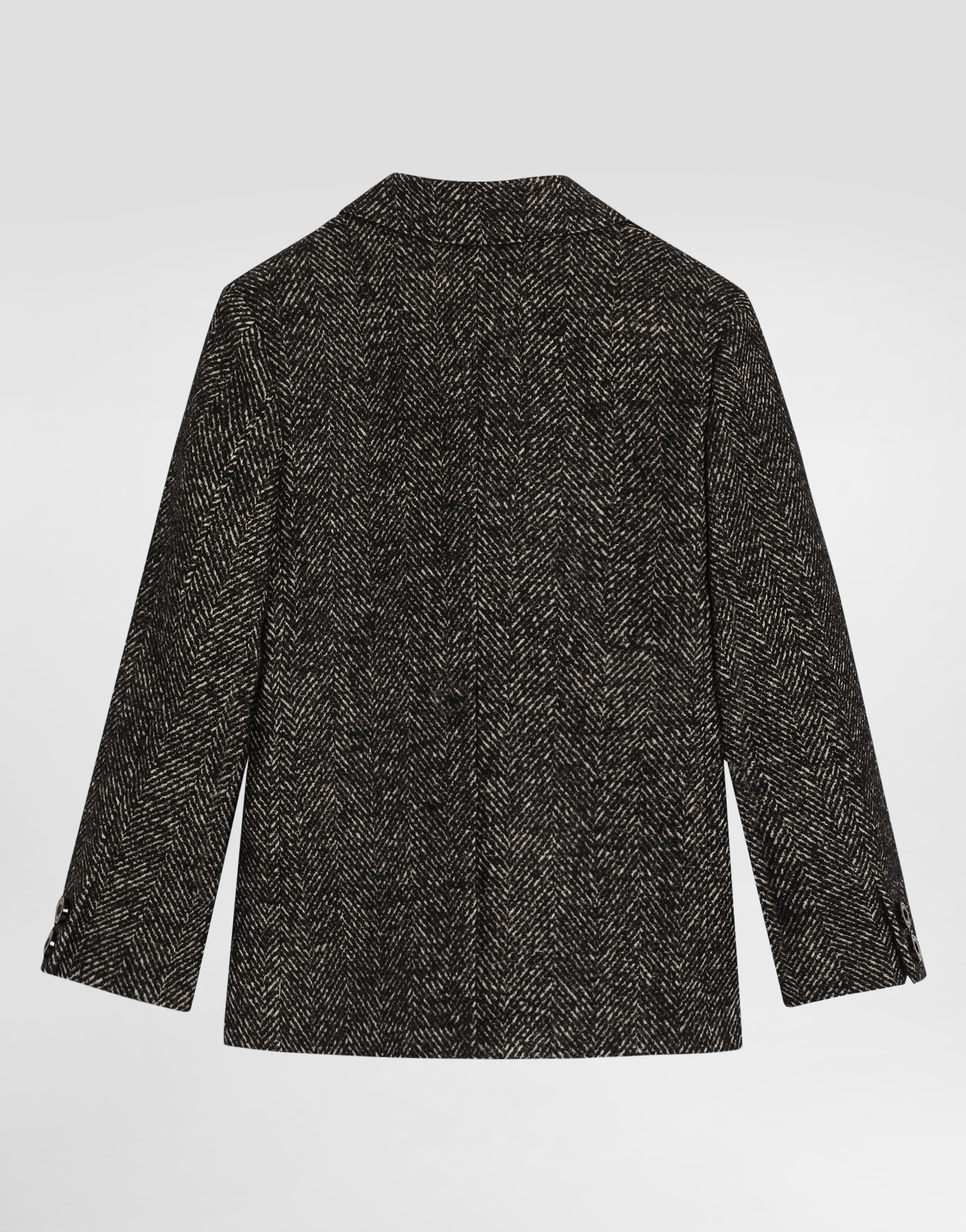  Dolce & Gabbana Dolce & Gabbana Double-breasted Jacket In Wool Blend Chevron - Woman Coats And Jackets Multicolor 8 Years 
