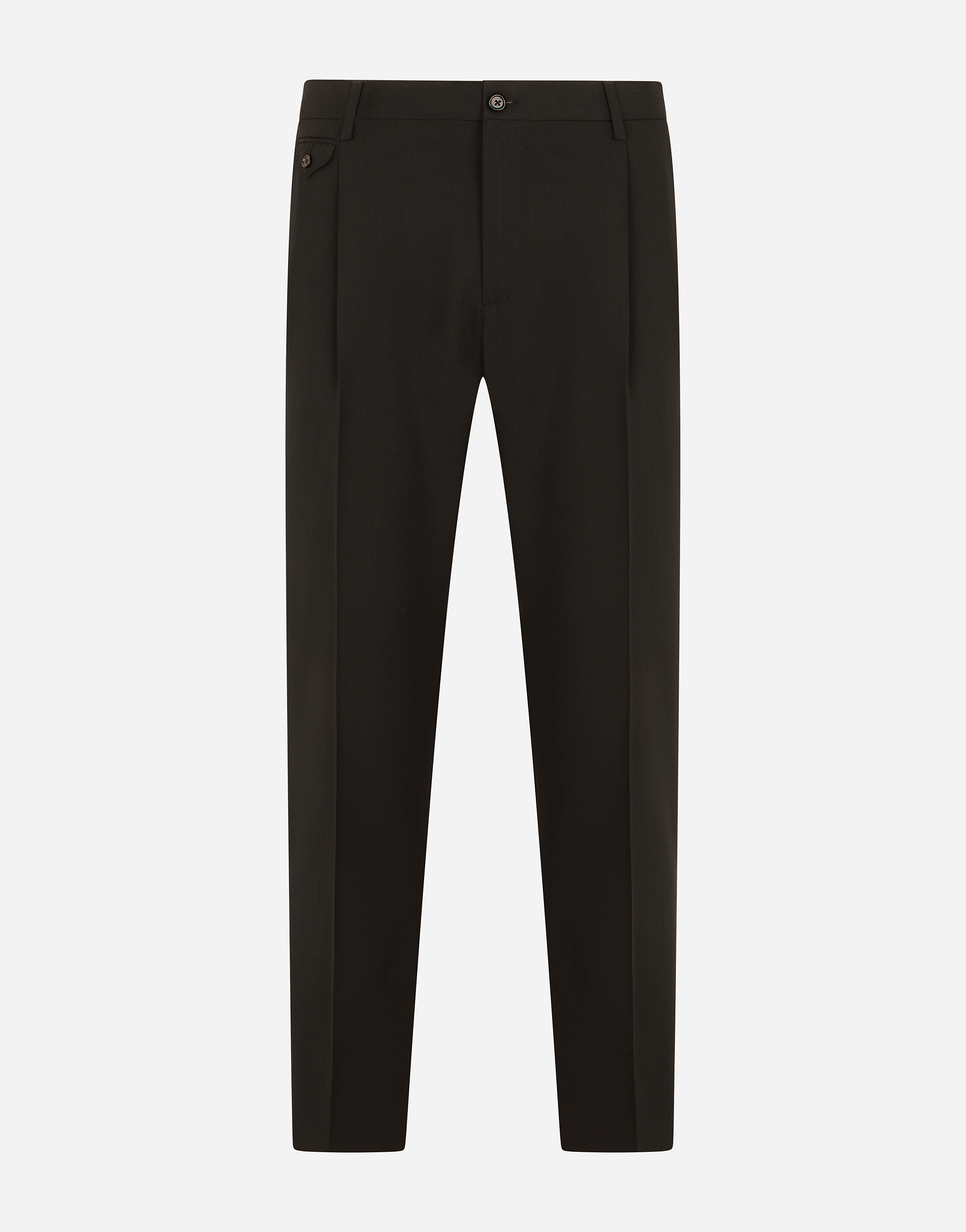 ブラックのメンズ Stretch wool pants | Dolce&Gabbana®