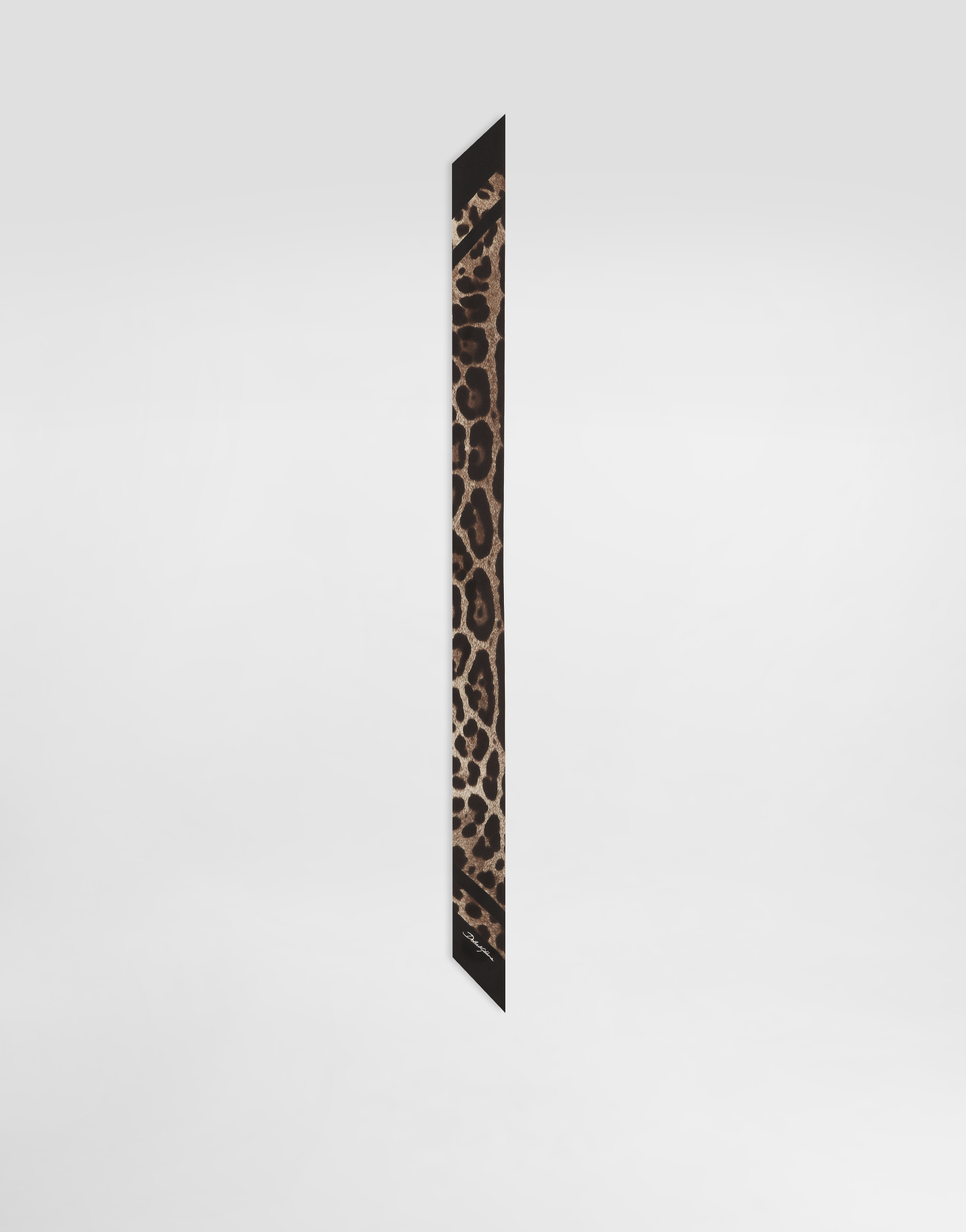 Dolce & Gabbana レオパードプリント シルク ツイル バンドゥ (6 × 100)