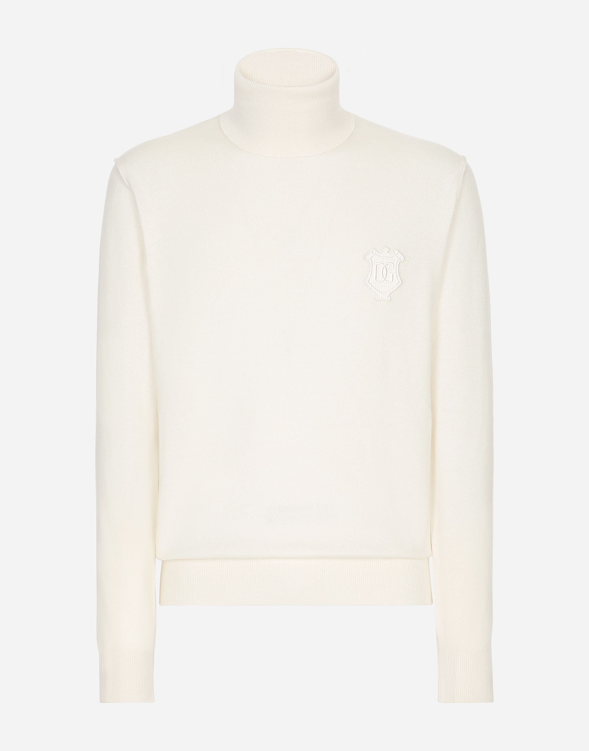 Dolce & Gabbana Wool Turtle-neck Sweater - Man Sweaters And Cardigans Beige 52