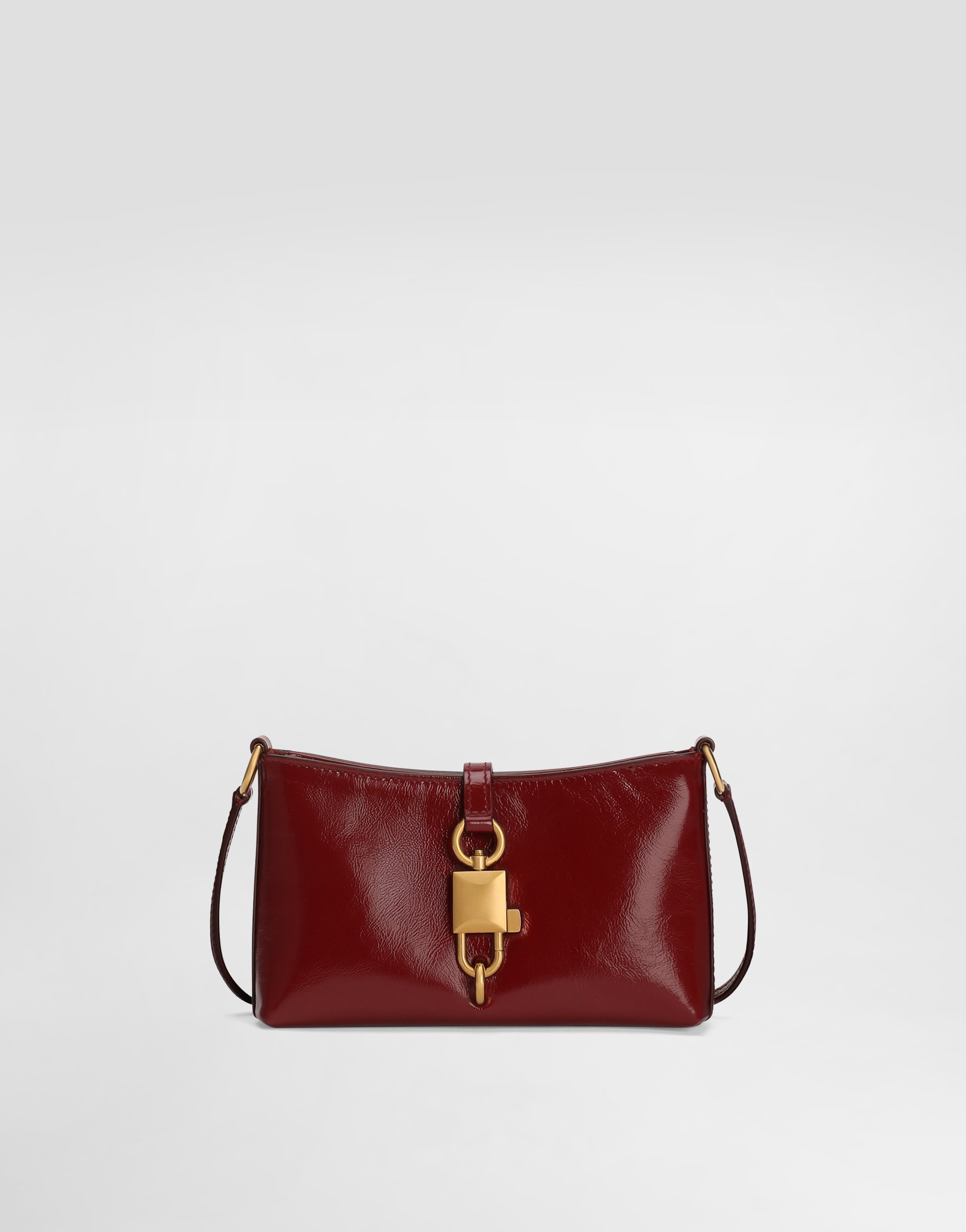 Dolce & Gabbana Lock Shoulder Bag In Calfskin In Red
