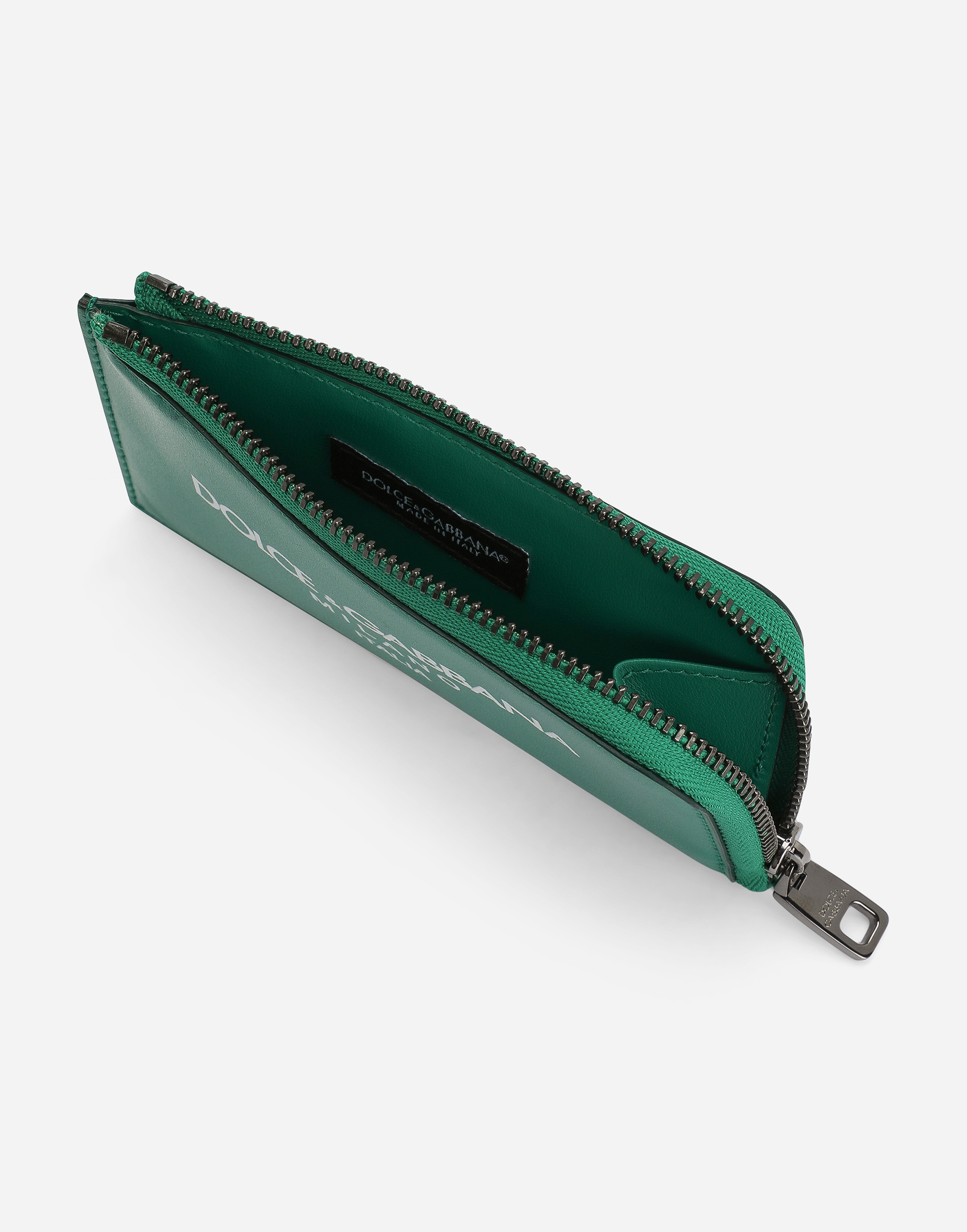 DOLCE & GABBANA CALFSKIN CARD HOLDER WITH LOGO