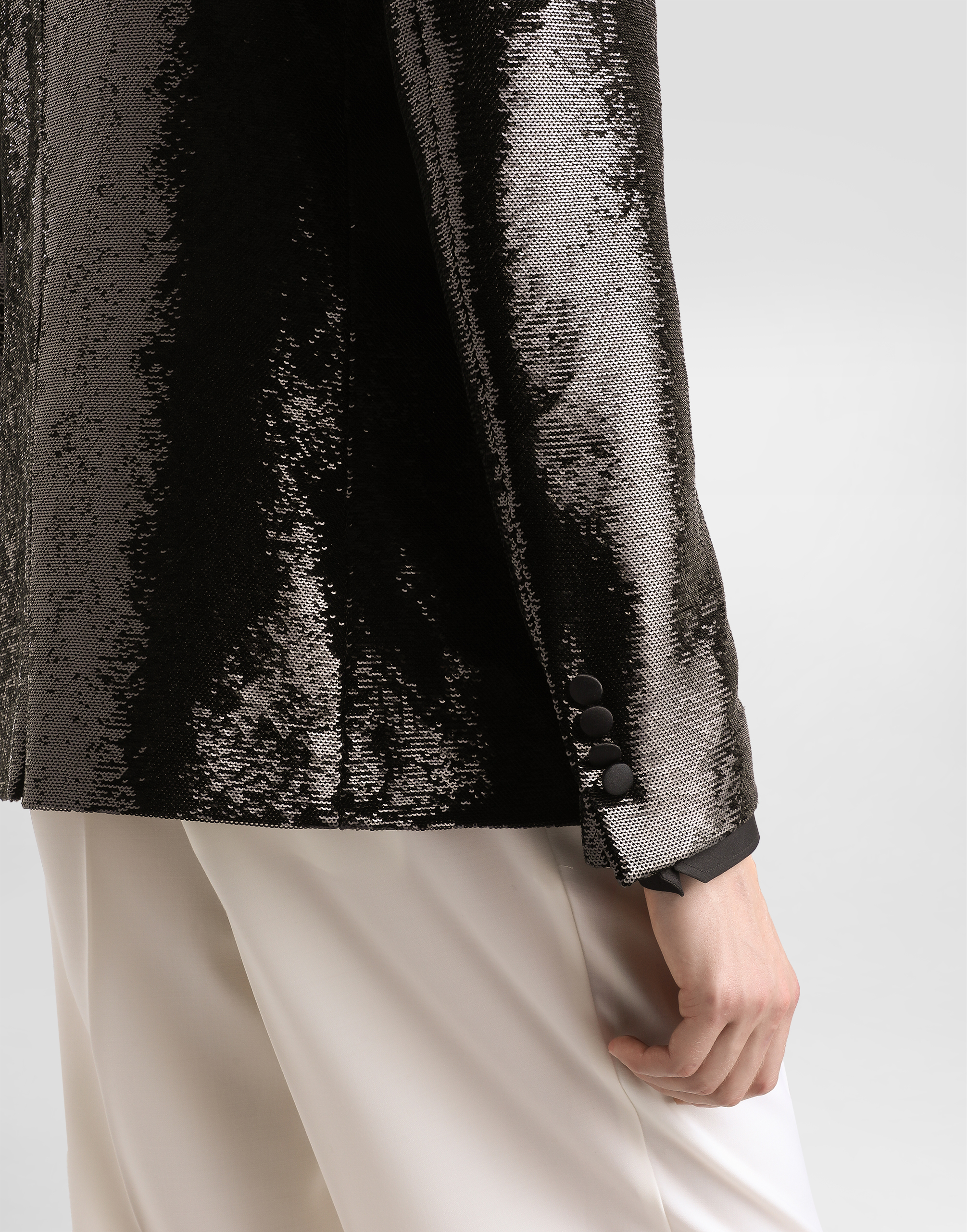 Double-breasted sicilia light jacket with sequins