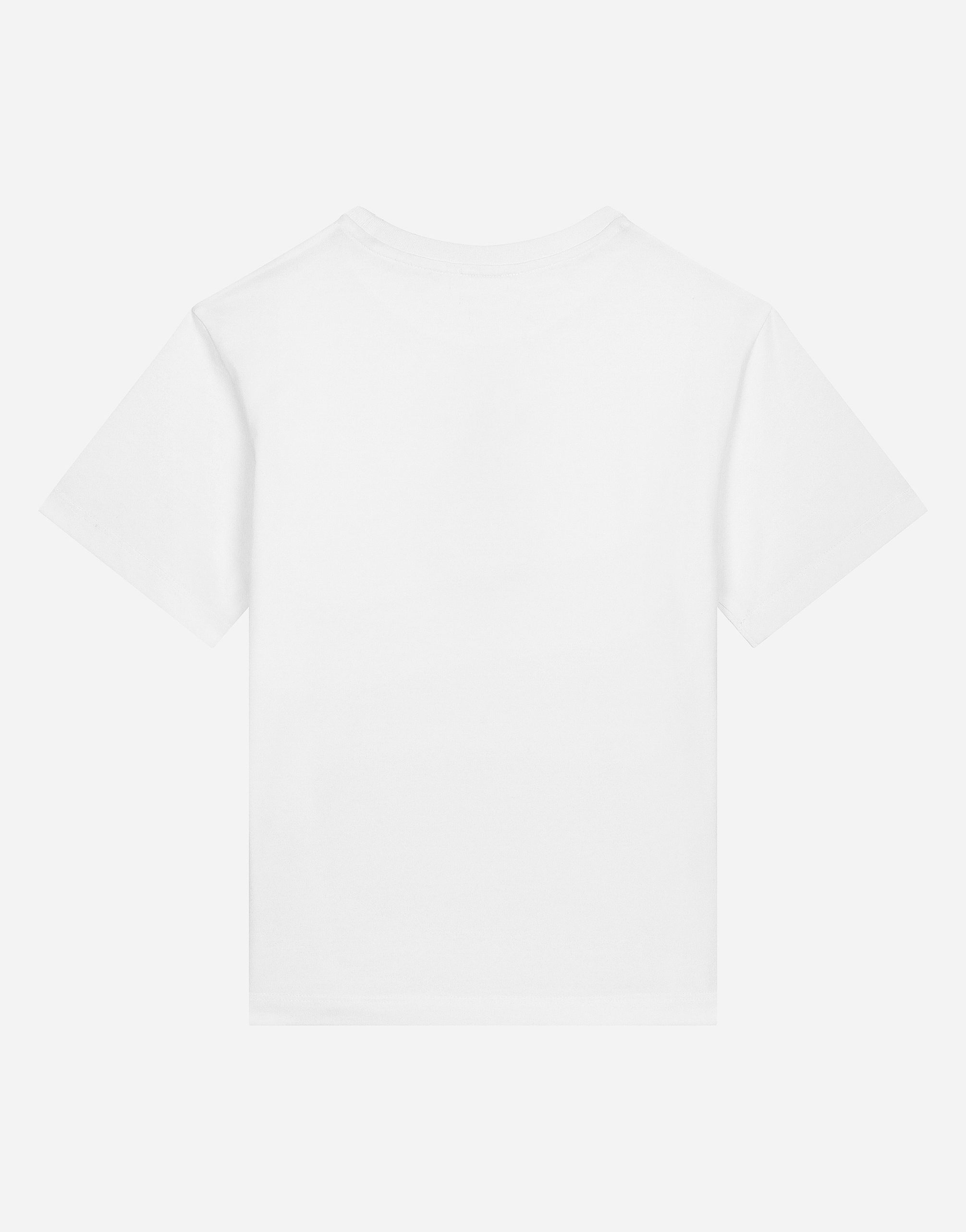 Dolce & Gabbana Jersey T-shirt With Dg Logo Print - Baby Male T-shirts Et Sweat-shirts Blanc 5 Years 
